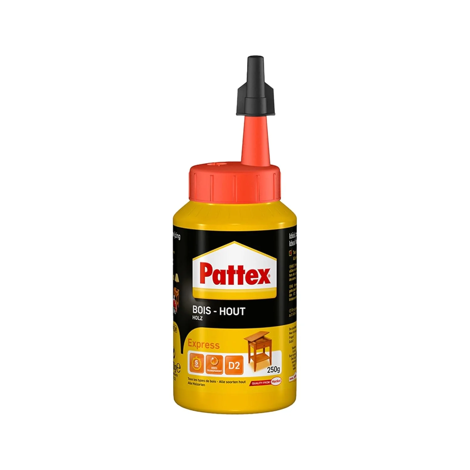 چسب چوب سریع خشک شونده Pattex Wood Express، چسب سفید، 1 عدد 250 گرمی، 2755965