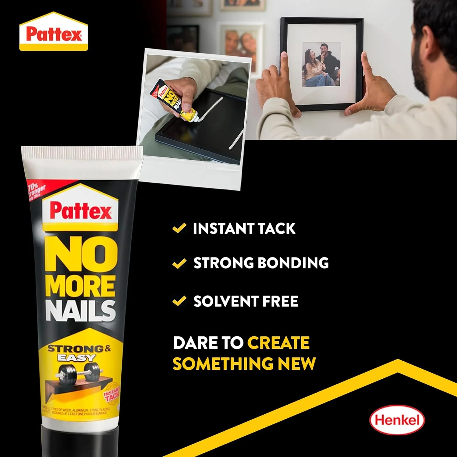 چسب نصب قوی و آسان Pattex No More Nails | چسب نصب سنگین چند منظوره | چسب نصب بدون حلال و کم بو | سازگار با چوب، سرامیک، آلومینیوم، بتن، آجر و موارد دیگر | 50 گرم (بسته 1 عددی) چسب نصب قوی و آسان Pattex No More Nails | چسب نصب سنگین چند منظوره | چسب نصب بدون حلال و کم بو | سازگار با چوب، سرامیک، آلومینیوم، بتن، آجر و موارد دیگر | 50 گرم (بسته 1 عددی)