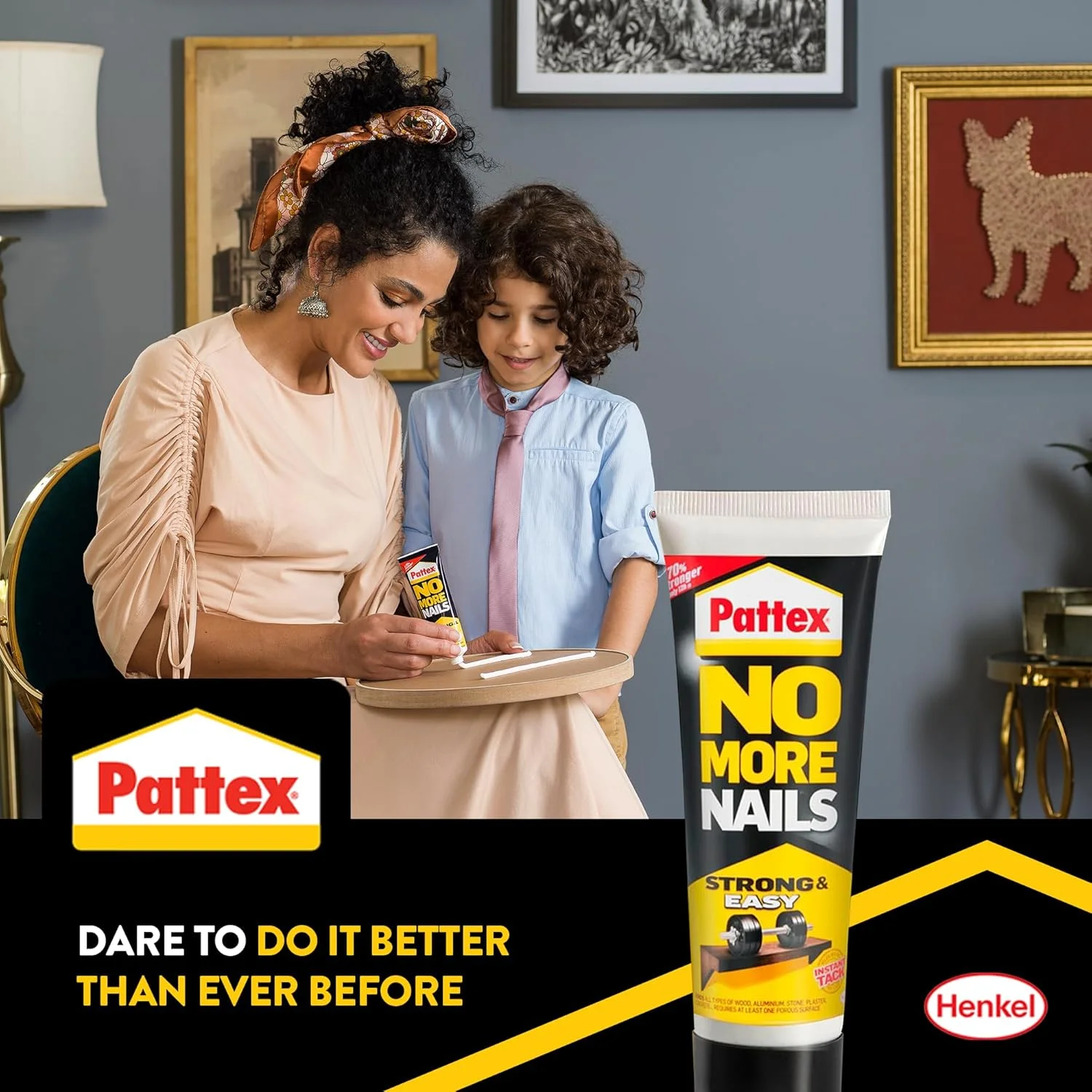 چسب نصب قوی و آسان Pattex No More Nails | چسب نصب سنگین چند منظوره | چسب نصب بدون حلال و کم بو | سازگار با چوب، سرامیک، آلومینیوم، بتن، آجر و موارد دیگر | 50 گرم (بسته 1 عددی) چسب نصب قوی و آسان Pattex No More Nails | چسب نصب سنگین چند منظوره | چسب نصب بدون حلال و کم بو | سازگار با چوب، سرامیک، آلومینیوم، بتن، آجر و موارد دیگر | 50 گرم (بسته 1 عددی)