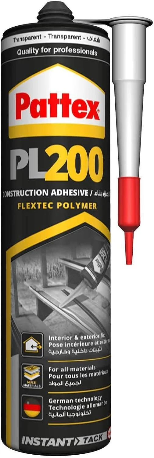 چسب ساختمانی پاتکس مقاوم در برابر پیری، پلیمر حلال و ایزوسیانات، Pl-200