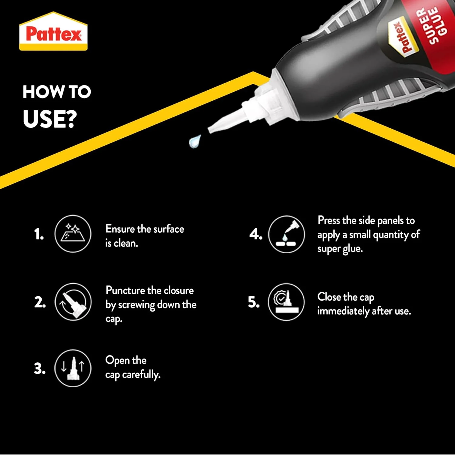 چسب قطره ای کنترل مایع پاتکس، چسب شفاف برای مواد مختلف، با فرمولاسیون بدون چکه برای کاربردهای عمودی، نازل دقیق، 1x3 گرم چسب قطره ای کنترل مایع پاتکس، چسب شفاف برای مواد مختلف، با فرمولاسیون بدون چکه برای کاربردهای عمودی، نازل دقیق، 1x3 گرم