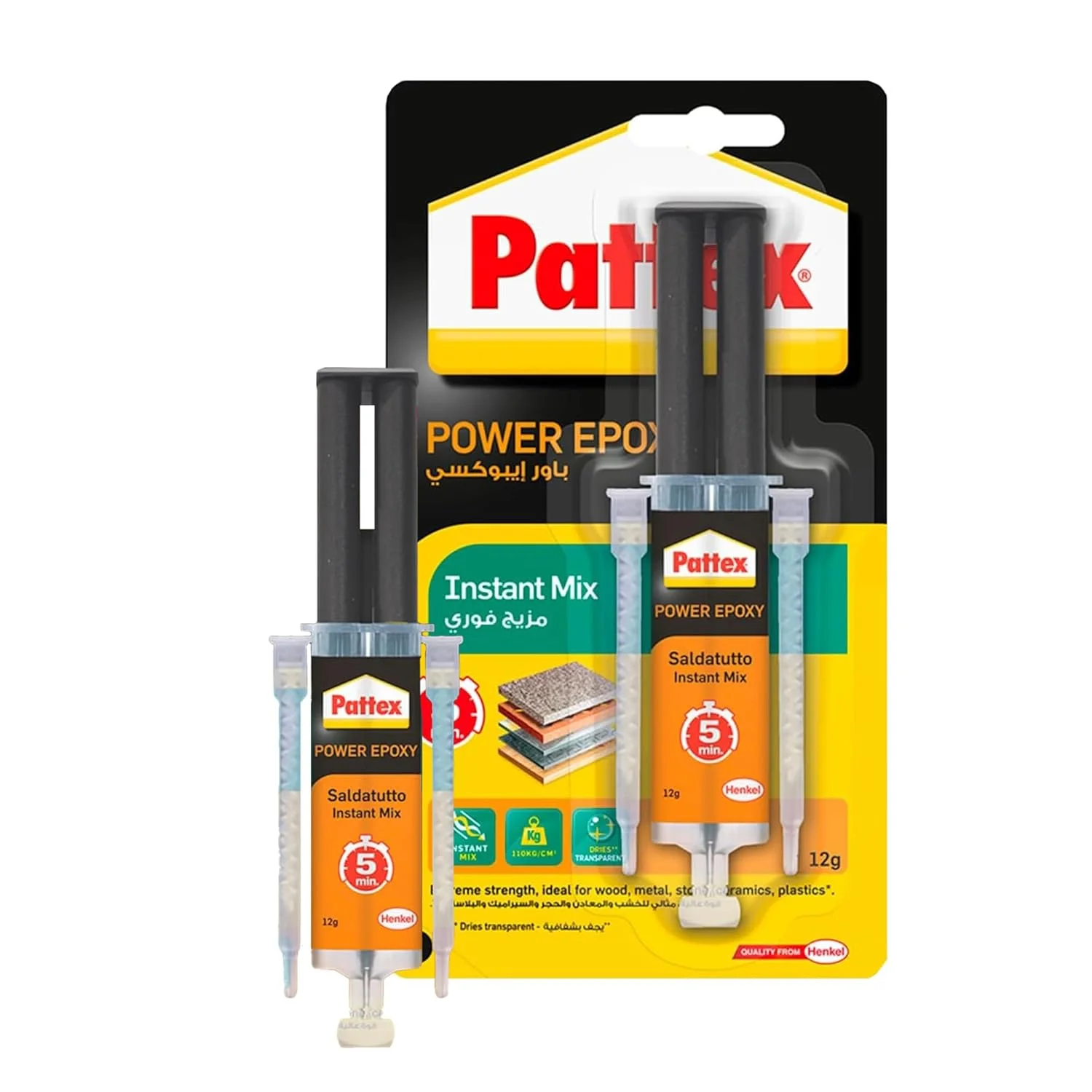 چسب اپوکسی یونیورسال پاتکس پاور سرنگی | با سرنگ مخلوط کننده فوری مناسب | مقاوم در برابر آب و دما | سازگار با فلز، سرامیک، شیشه و چوب | استفاده در فضای داخلی و خارجی | 11 میلی لیتر (بسته 1 عددی) چسب اپوکسی یونیورسال پاتکس پاور سرنگی | با سرنگ مخلوط کننده فوری مناسب | مقاوم در برابر آب و دما | سازگار با فلز، سرامیک، شیشه و چوب | استفاده در فضای داخلی و خارجی | 11 میلی لیتر (بسته 1 عددی)