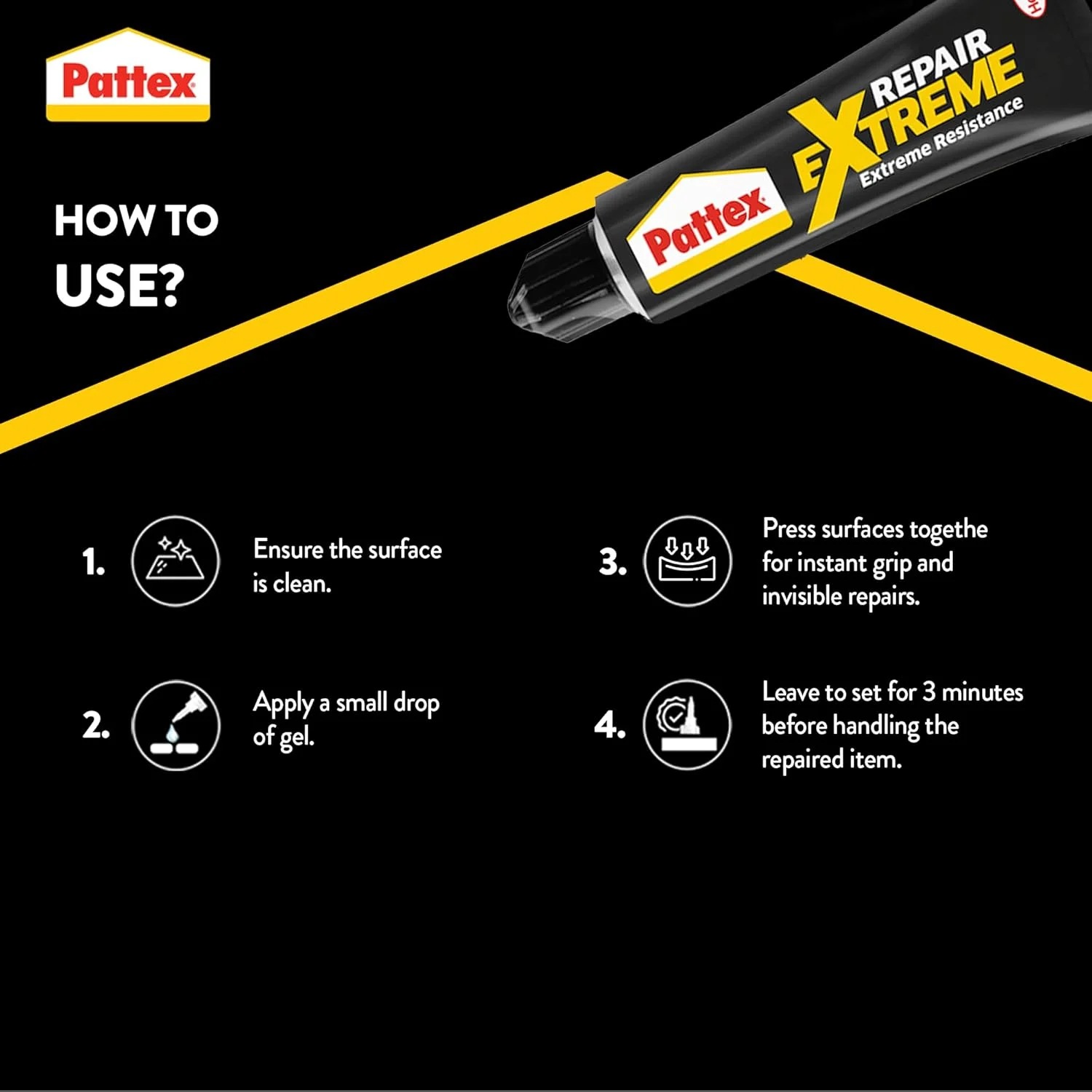 چسب ژل تعمیراتی Pattex Extreme | چسب شفاف همه منظوره با مقاومت فوق العاده | انعطاف پذیر، مقاوم در برابر ضربه و ضد آب | سازگار با فلز، سرامیک، لاستیک، چرم، چوب و موارد دیگر | 8 گرم (بسته 1 عددی) چسب ژل تعمیراتی Pattex Extreme | چسب شفاف همه منظوره با مقاومت فوق العاده | انعطاف پذیر، مقاوم در برابر ضربه و ضد آب | سازگار با فلز، سرامیک، لاستیک، چرم، چوب و موارد دیگر | 8 گرم (بسته 1 عددی)