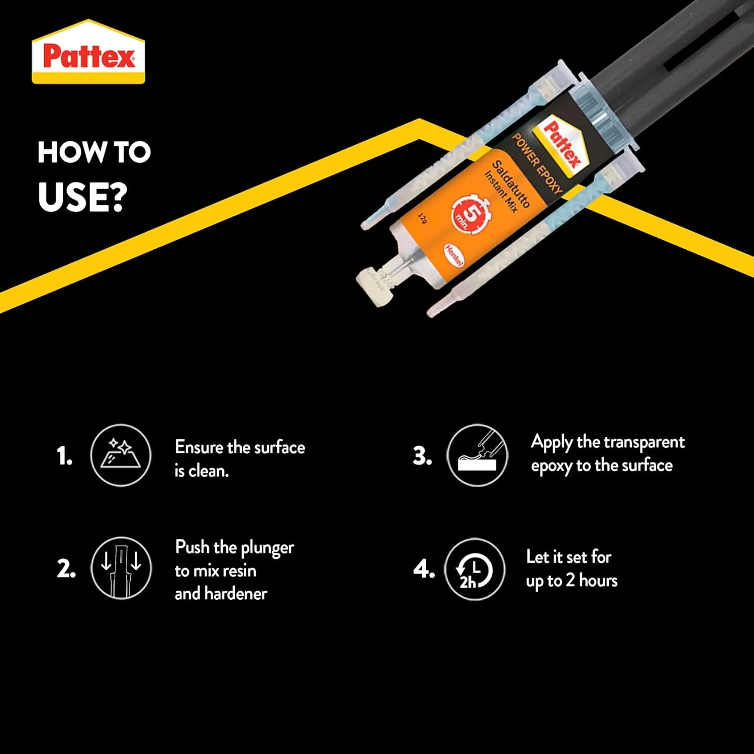 چسب اپوکسی یونیورسال پاتکس پاور سرنگی | با سرنگ مخلوط کننده فوری مناسب | مقاوم در برابر آب و دما | سازگار با فلز، سرامیک، شیشه و چوب | استفاده در فضای داخلی و خارجی | 11 میلی لیتر (بسته 1 عددی) چسب اپوکسی یونیورسال پاتکس پاور سرنگی | با سرنگ مخلوط کننده فوری مناسب | مقاوم در برابر آب و دما | سازگار با فلز، سرامیک، شیشه و چوب | استفاده در فضای داخلی و خارجی | 11 میلی لیتر (بسته 1 عددی)