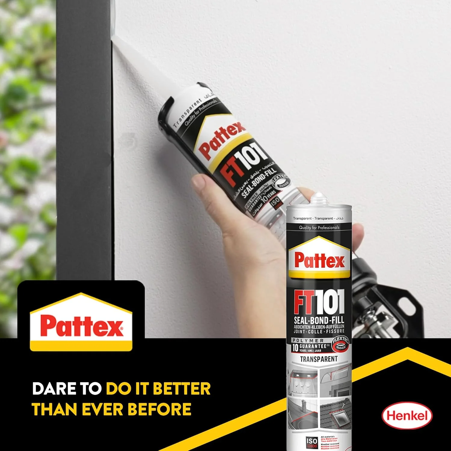 چسب سیلیکونی درزگیر، چسب سازه ای Pattex Seal-Bond-Fill، 280 میلی لیتر، شفاف چسب سیلیکونی درزگیر، چسب سازه ای Pattex Seal-Bond-Fill، 280 میلی لیتر، شفاف