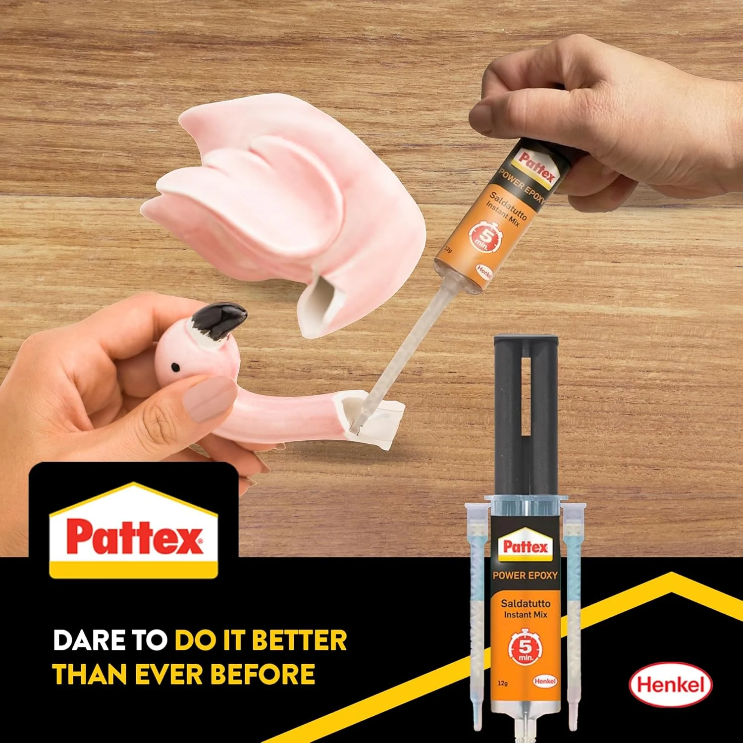 چسب اپوکسی یونیورسال پاتکس پاور سرنگی | با سرنگ مخلوط کننده فوری مناسب | مقاوم در برابر آب و دما | سازگار با فلز، سرامیک، شیشه و چوب | استفاده در فضای داخلی و خارجی | 11 میلی لیتر (بسته 1 عددی) چسب اپوکسی یونیورسال پاتکس پاور سرنگی | با سرنگ مخلوط کننده فوری مناسب | مقاوم در برابر آب و دما | سازگار با فلز، سرامیک، شیشه و چوب | استفاده در فضای داخلی و خارجی | 11 میلی لیتر (بسته 1 عددی)