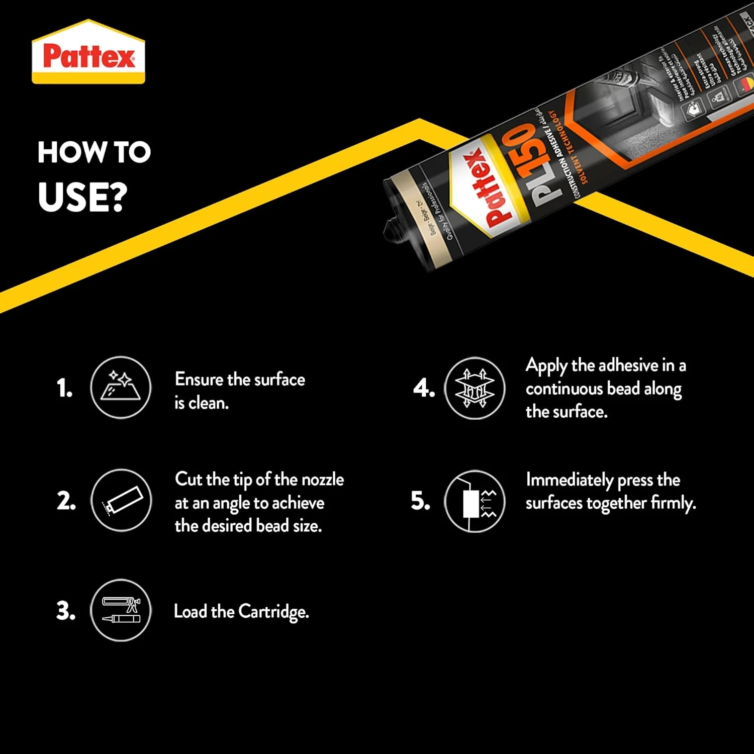 چسب ساختمانی Pattex PL150 (سفید) | چسبندگی اولیه قوی | مقاوم در برابر آب و دما | بر پایه حلال و قابل رنگ آمیزی | برای استفاده در داخل و خارج از منزل بر روی مواد غیر جاذب | 380 گرم (بسته 2 عددی) چسب ساختمانی Pattex PL150 (سفید) | چسبندگی اولیه قوی | مقاوم در برابر آب و دما | بر پایه حلال و قابل رنگ آمیزی | برای استفاده در داخل و خارج از منزل بر روی مواد غیر جاذب | 380 گرم (بسته 2 عددی)