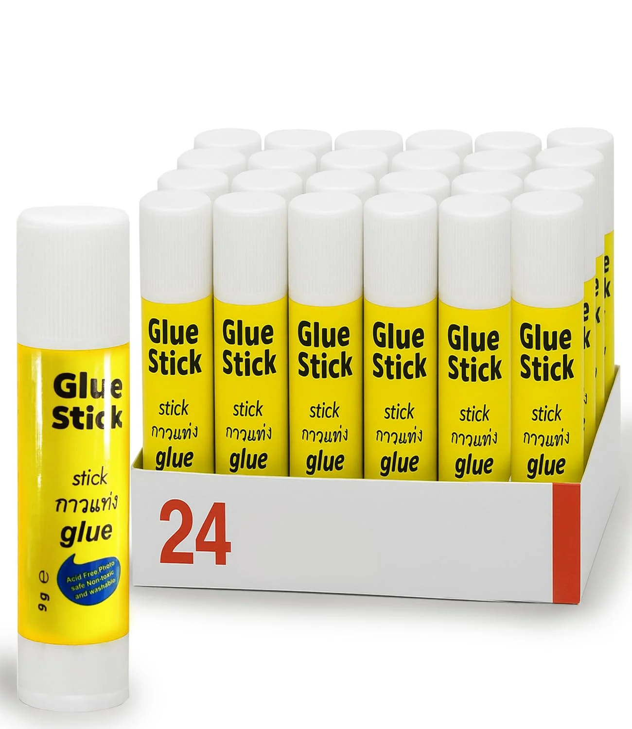 چسب ماتیکی دائمی 9 گرمی - بسته 24 عددی (مجموع 216 گرم) - چسبندگی قوی، خشک شدن سریع، غیر سمی، بدون حلال، چسب قابل شستشو - ایمن برای کودکان و بزرگسالان، ایده آل برای مدرسه، دفتر، صنایع دستی و پروژه های خانگی چسب ماتیکی دائمی 9 گرمی - بسته 24 عددی (مجموع 216 گرم) - چسبندگی قوی، خشک شدن سریع، غیر سمی، بدون حلال، چسب قابل شستشو - ایمن برای کودکان و بزرگسالان، ایده آل برای مدرسه، دفتر، صنایع دستی و پروژه های خانگی