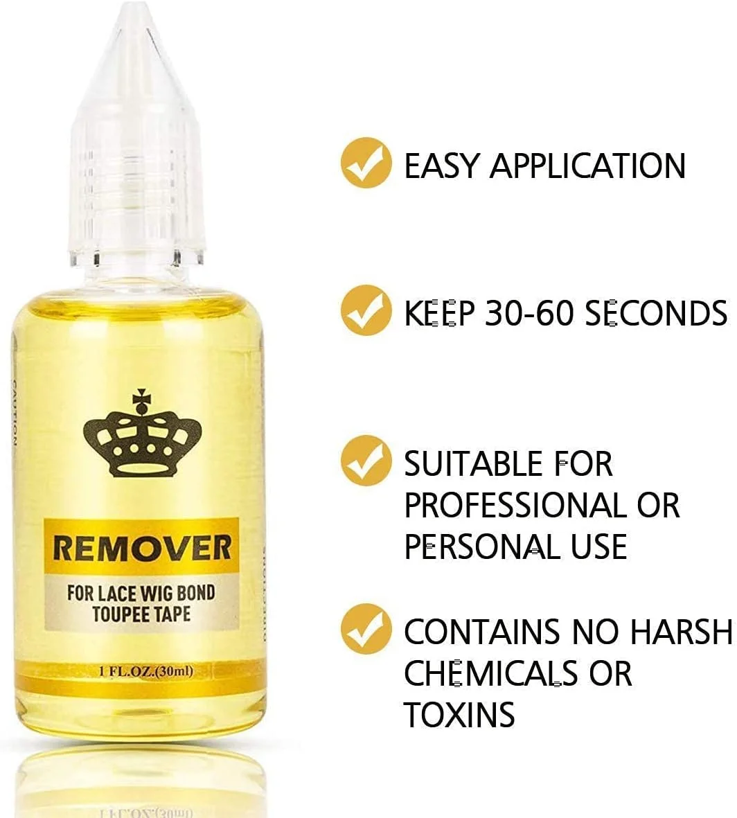 محلول پاک کننده چسب موی سریع پیااو، پاک کننده چسب کلاه گیس، نوار چسب دو طرفه (یک بطری)