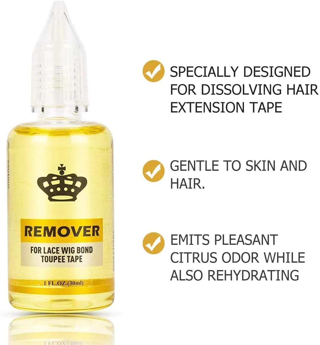 محلول پاک کننده چسب موی سریع پیااو، پاک کننده چسب کلاه گیس، نوار چسب دو طرفه (یک بطری)