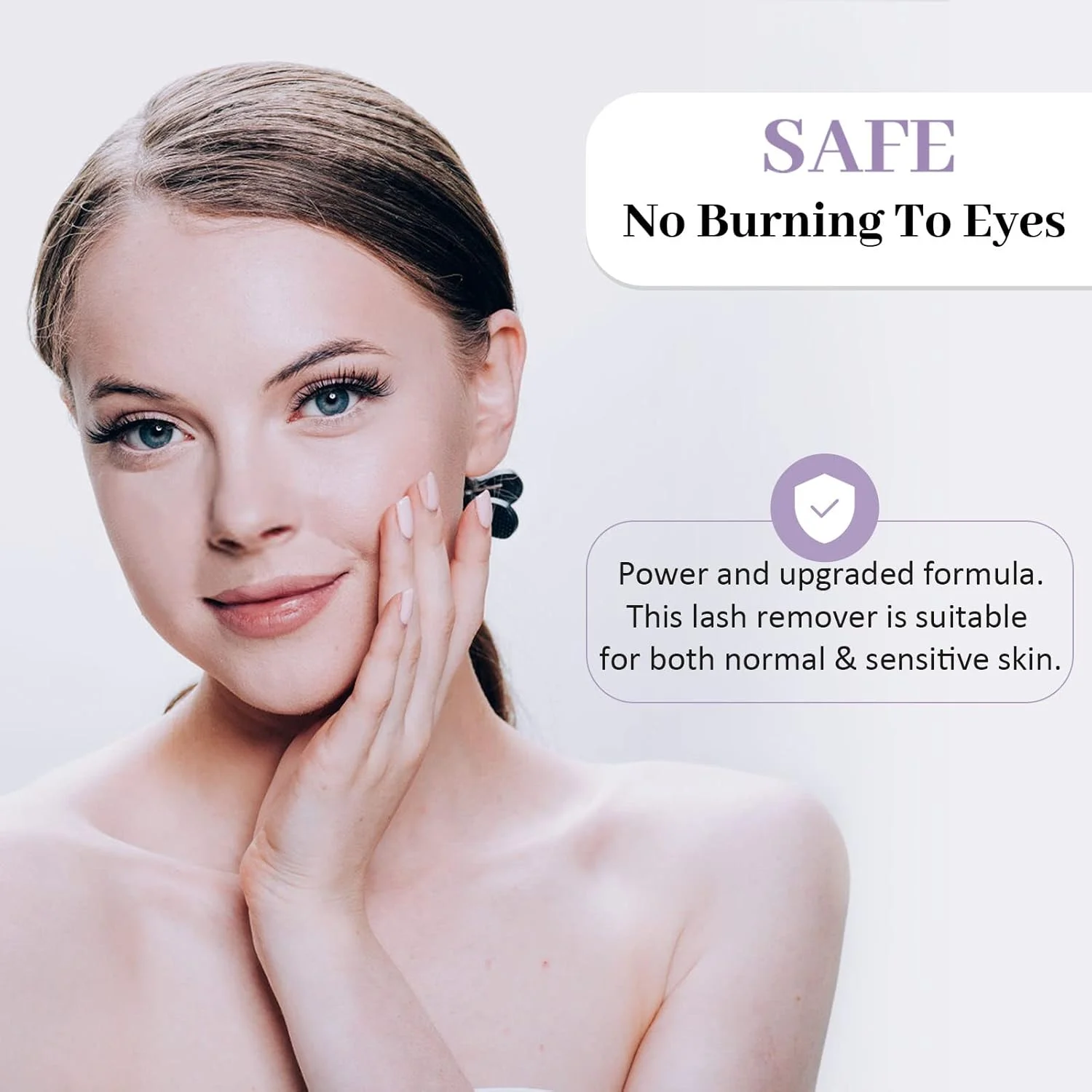 پاک کننده چسب اکستنشن مژه، پاک کننده کرمی اکستنشن مژه برای چسب اکستنشن مژه، حل کننده سریع چسب مژه، کنترل آسان، بدون آسیب به مژه های طبیعی - 5 میلی لیتر، سفید