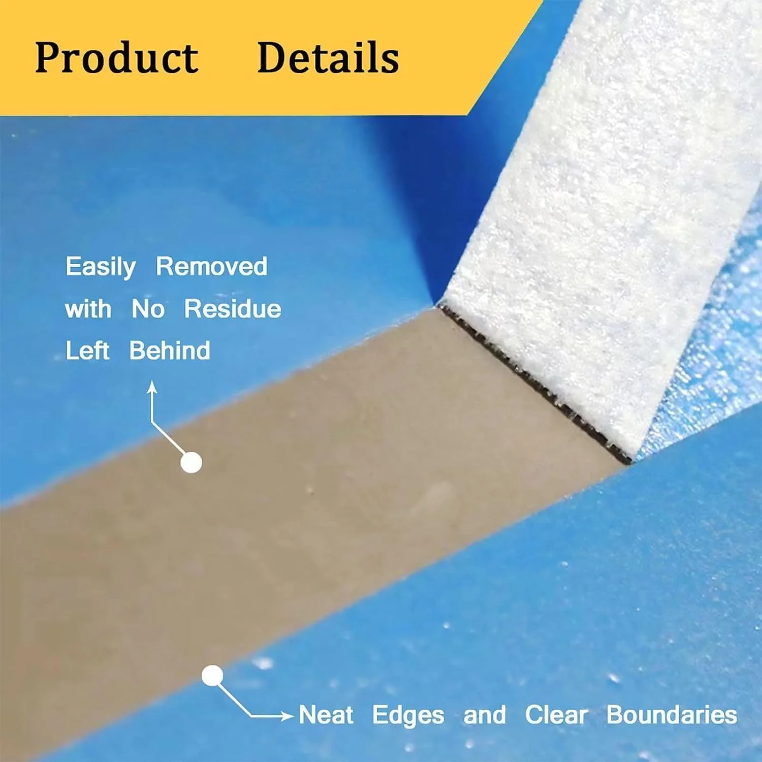 نوار چسب کاغذی 11 متری با چسبندگی قوی - نوار نقاشی چند منظوره برای رنگ آمیزی، برچسب زدن، بسته بندی، کاردستی و موارد دیگر | ایده آل برای استفاده در خانه، دفتر و مدرسه (2.5 سانتی متر، 1 عدد)