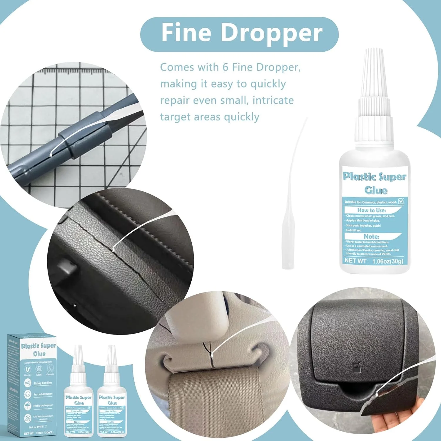 چسب پلاستیک 60 گرمی، چسب فوق العاده فوری برای پلاستیک، چسبندگی عالی، ضد آب، خشک شدن سریع در 10 ثانیه چسب پلاستیک 60 گرمی، چسب فوق العاده فوری برای پلاستیک، چسبندگی عالی، ضد آب، خشک شدن سریع در 10 ثانیه