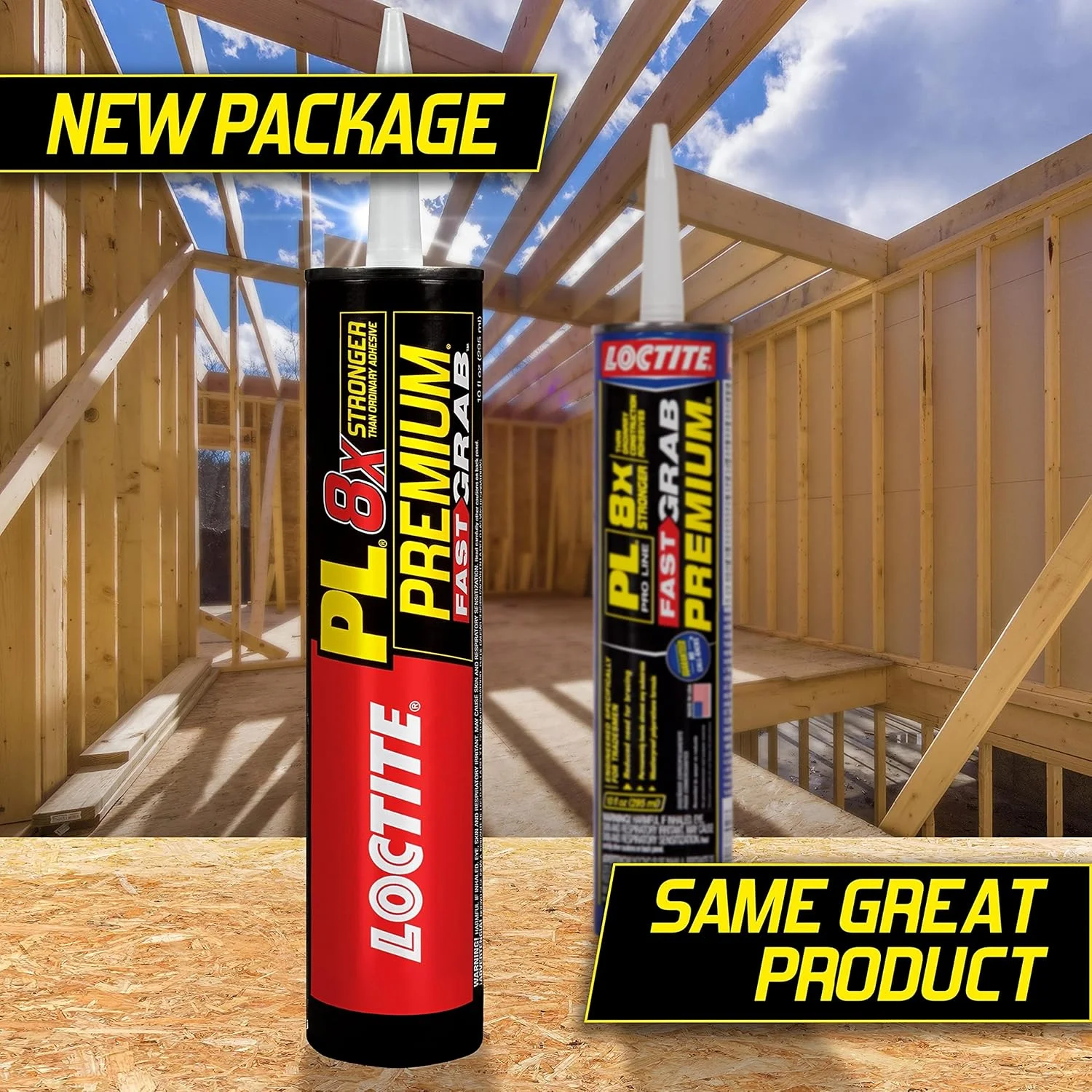 چسب ساختمانی پلی یورتان Loctite PL Premium با گیرایی سریع، کارتریج 10 اونسی (1417170)