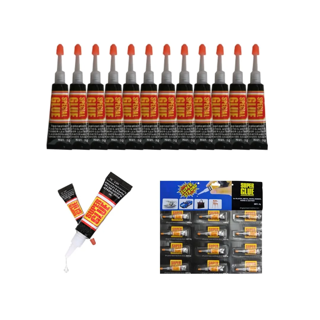 چسب قطره ای پریمبلی بسته 12 عددی (3 گرمی) + سوزن باز کننده + اپلیکاتور دقیق | چسب قوی و فوری برای اتصال فلز، شیشه، پلاستیک، چوب و صنایع دستی و تعمیرات چند منظوره