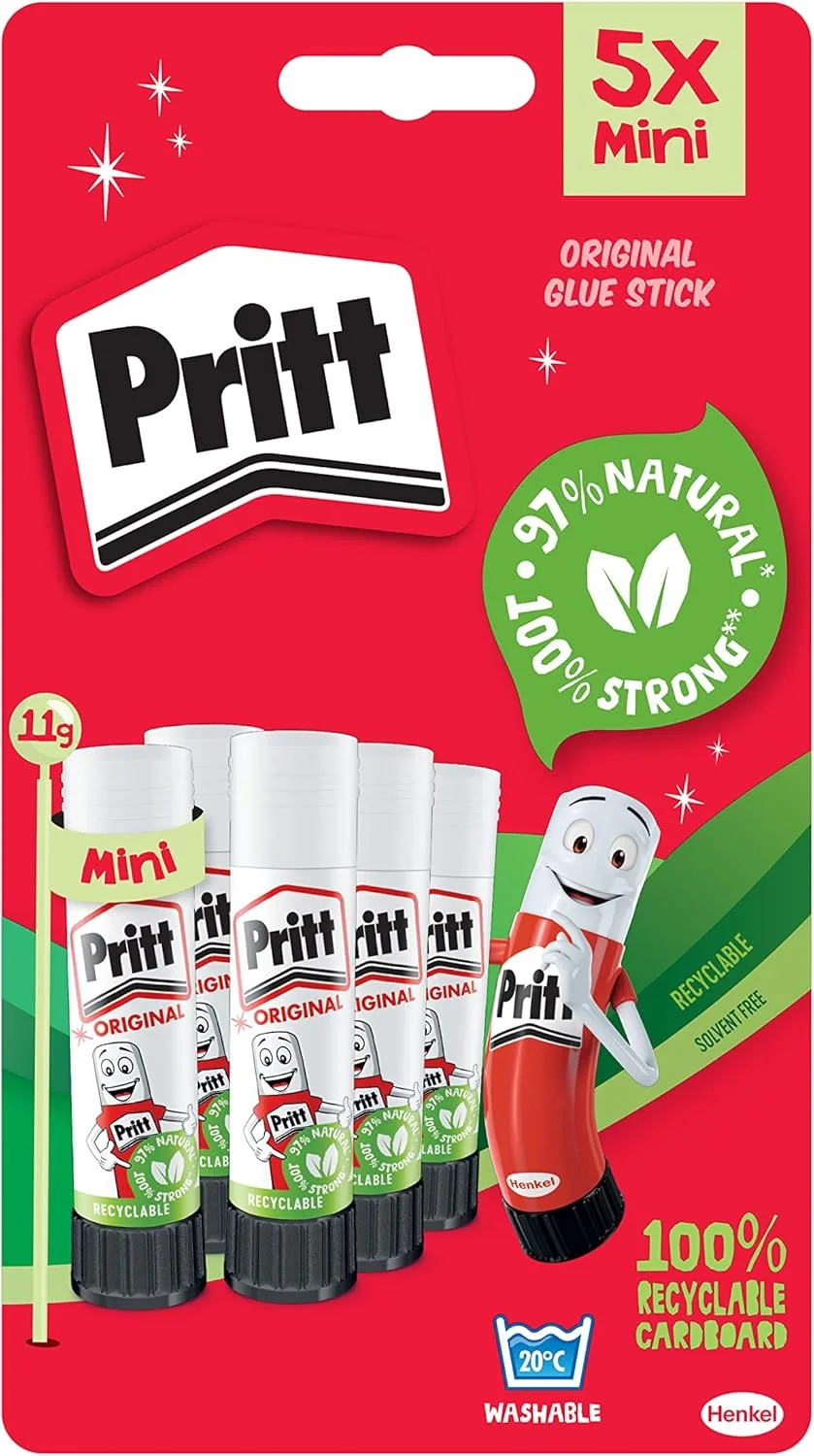 چسب ماتیکی پریت، چسب کاردستی ایمن و مناسب کودکان برای فعالیت های هنری و کاردستی، چسبندگی قوی برای لوازم مدرسه و اداری، 5 عدد چسب 11 گرمی پریت چسب ماتیکی پریت، چسب کاردستی ایمن و مناسب کودکان برای فعالیت های هنری و کاردستی، چسبندگی قوی برای لوازم مدرسه و اداری، 5 عدد چسب 11 گرمی پریت