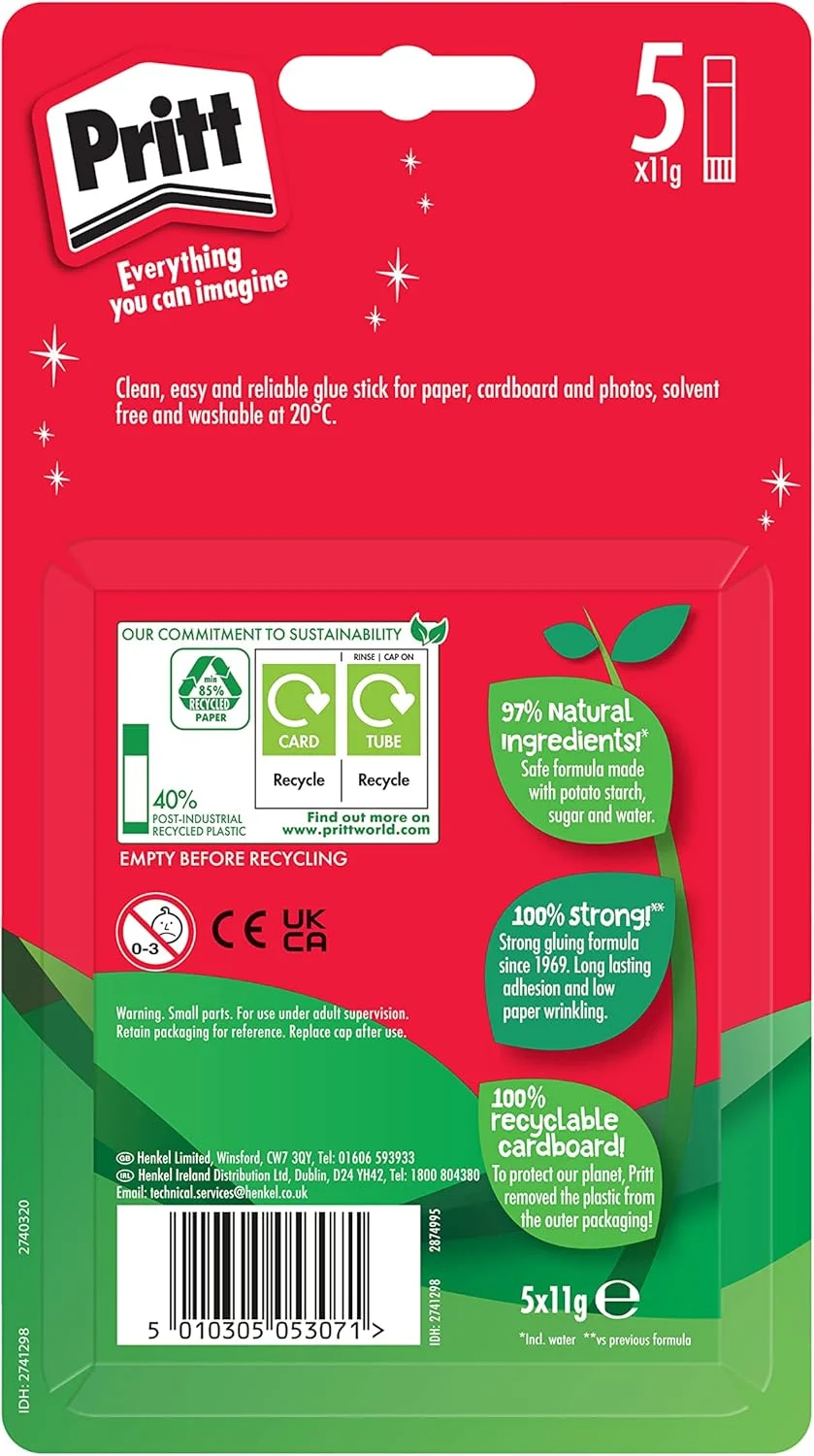 چسب ماتیکی پریت، چسب کاردستی ایمن و مناسب کودکان برای فعالیت های هنری و کاردستی، چسبندگی قوی برای لوازم مدرسه و اداری، 5 عدد چسب 11 گرمی پریت چسب ماتیکی پریت، چسب کاردستی ایمن و مناسب کودکان برای فعالیت های هنری و کاردستی، چسبندگی قوی برای لوازم مدرسه و اداری، 5 عدد چسب 11 گرمی پریت