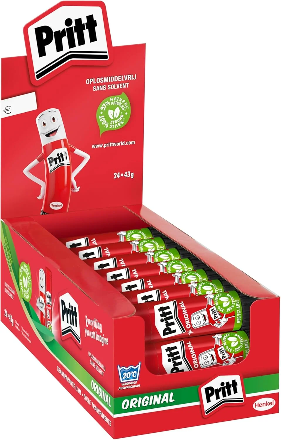 چسب ماتیکی پریت، چسب ایمن و مناسب کودکان برای هنر و کاردستی، چسبندگی قوی برای لوازم مدرسه و اداری، 24 عدد 43 گرمی چسب ماتیکی پریت، چسب ایمن و مناسب کودکان برای هنر و کاردستی، چسبندگی قوی برای لوازم مدرسه و اداری، 24 عدد 43 گرمی