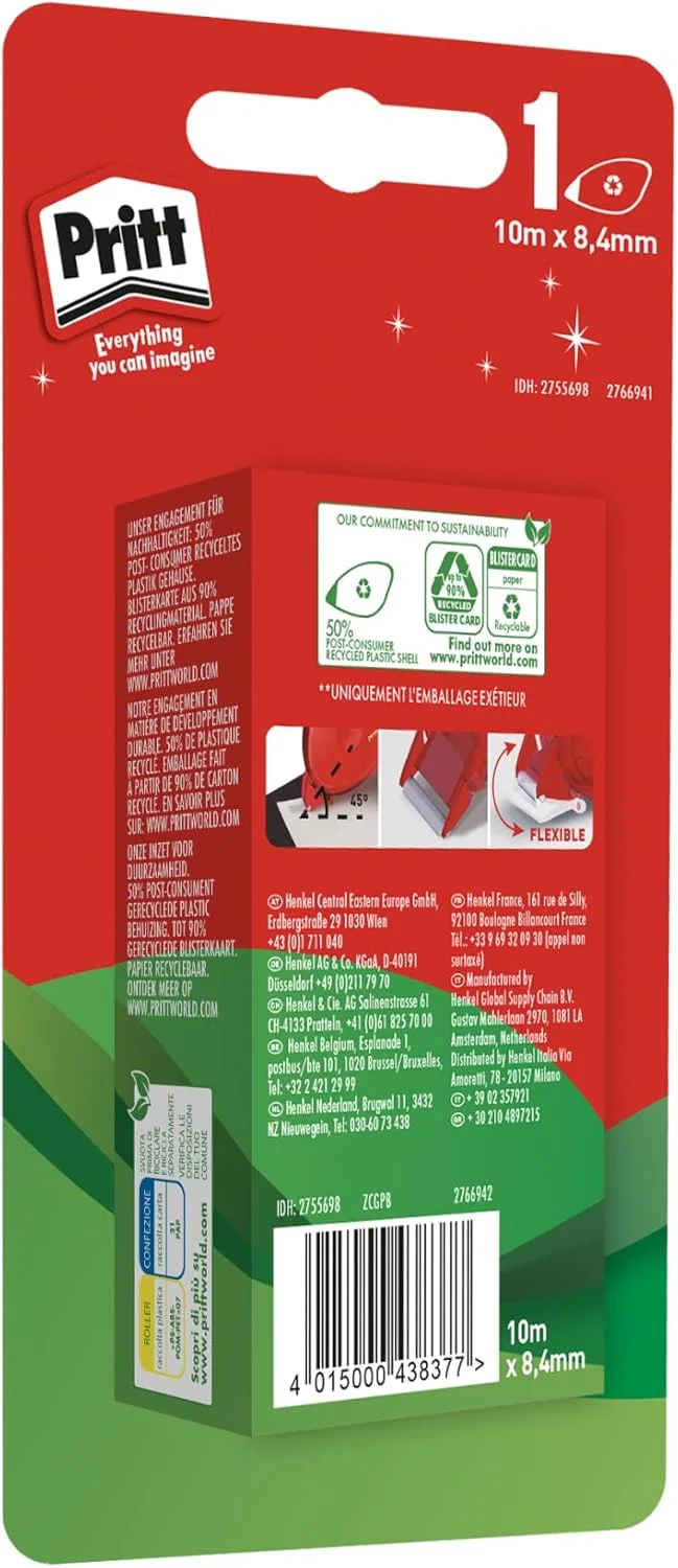 غلتک چسب دائمی فشرده پریت 2110050 غلتک چسب دائمی فشرده پریت 2110050