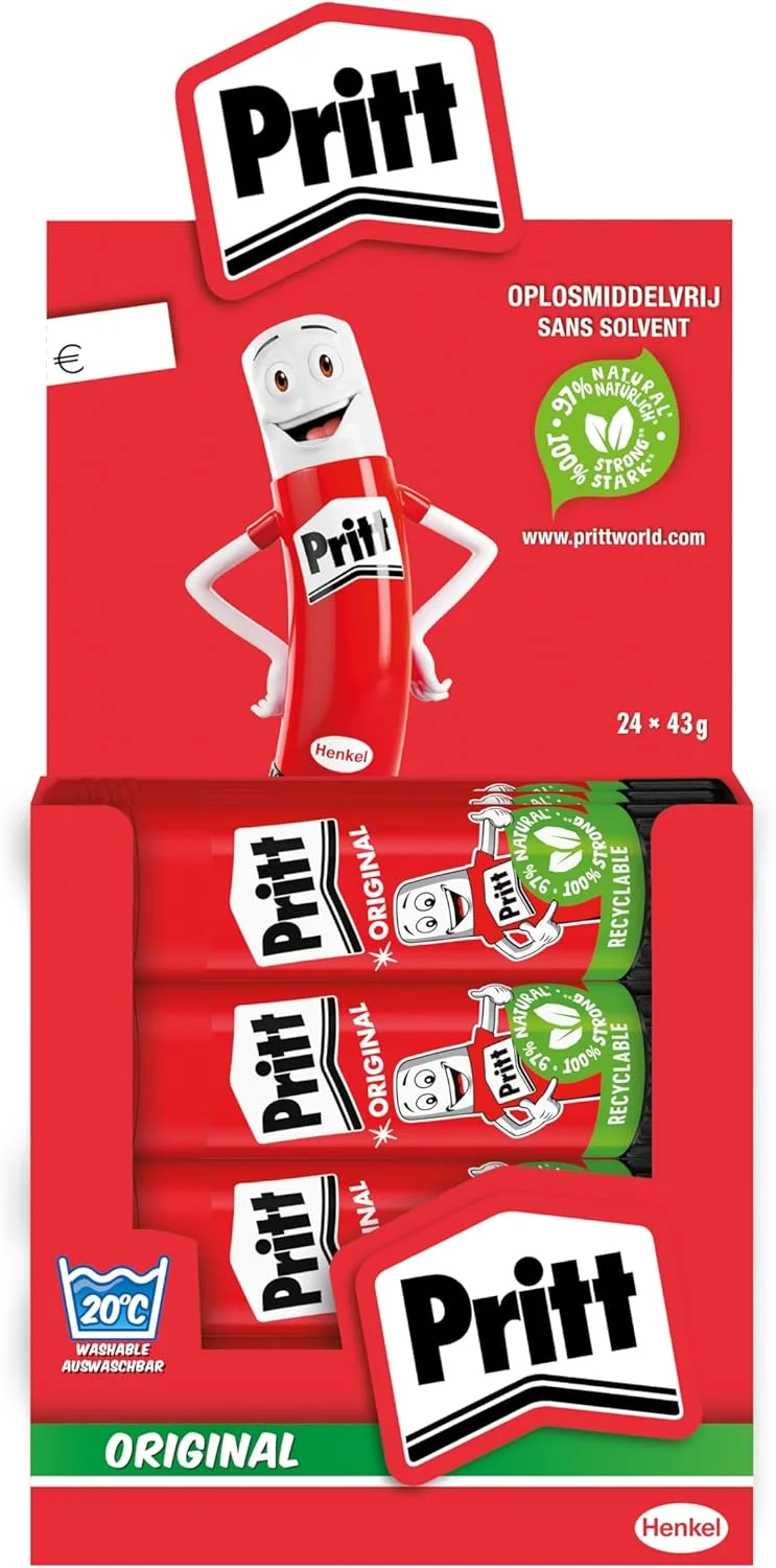 چسب ماتیکی پریت، چسب ایمن و مناسب کودکان برای هنر و کاردستی، چسبندگی قوی برای لوازم مدرسه و اداری، 24 عدد 43 گرمی چسب ماتیکی پریت، چسب ایمن و مناسب کودکان برای هنر و کاردستی، چسبندگی قوی برای لوازم مدرسه و اداری، 24 عدد 43 گرمی
