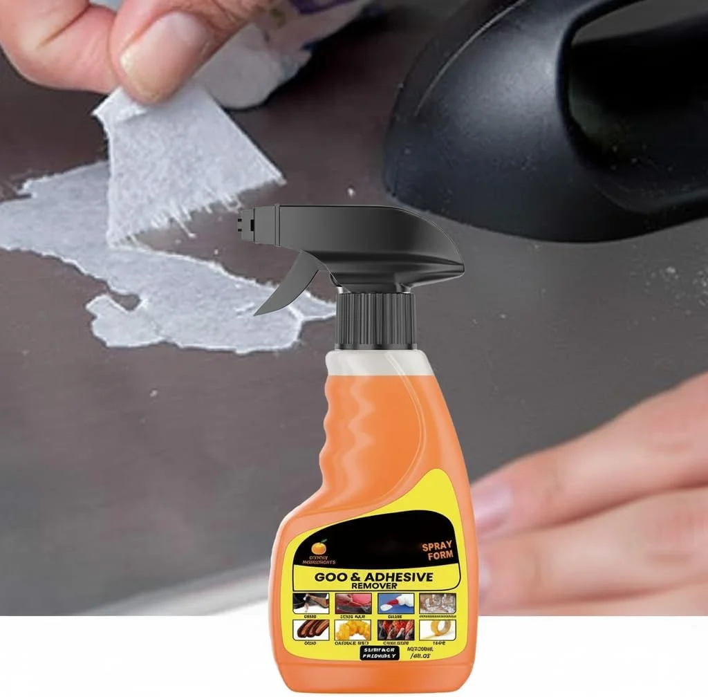 اسپری پاک کننده چسب 120 میلی لیتری، پاک کننده چسب برای خودرو، مایع پاک کننده چسب نواری، پاک کننده برچسب، پاک کننده چسب چند منظوره ایمن برای فضای داخلی خودرو، از بین برنده بقایای برچسب