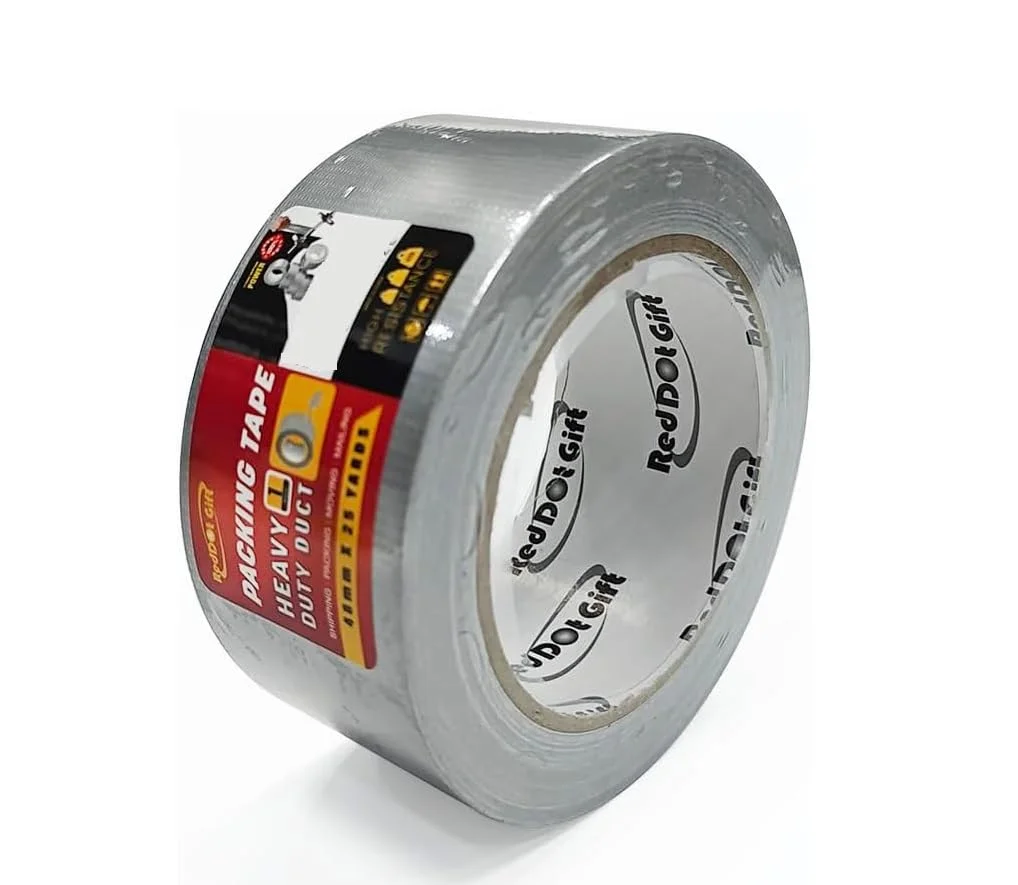نوار چسب نقره ای ضد آب و مقاوم Red Dot Gift با ابعاد 48 میلی متر در 25 یارد، چسبندگی قوی، مناسب برای تعمیرات داخلی و خارجی، قابل پاره شدن با دست (تک بسته) نوار چسب نقره ای ضد آب و مقاوم Red Dot Gift با ابعاد 48 میلی متر در 25 یارد، چسبندگی قوی، مناسب برای تعمیرات داخلی و خارجی، قابل پاره شدن با دست (تک بسته)