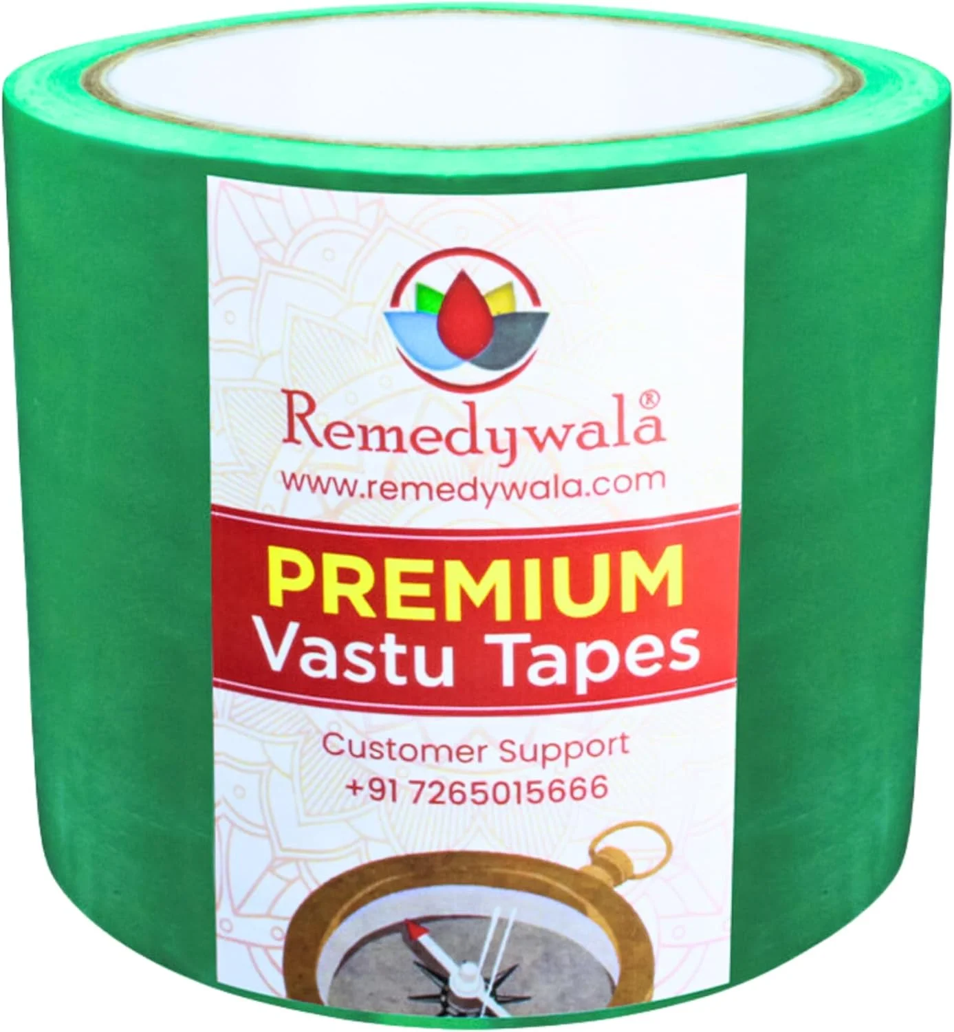 نوار رنگی سبز Remedywala Vastu، نوار Vastu (3 تا 4 اینچ) (20 متر) نوار رنگی سبز Remedywala Vastu، نوار Vastu (3 تا 4 اینچ) (20 متر)