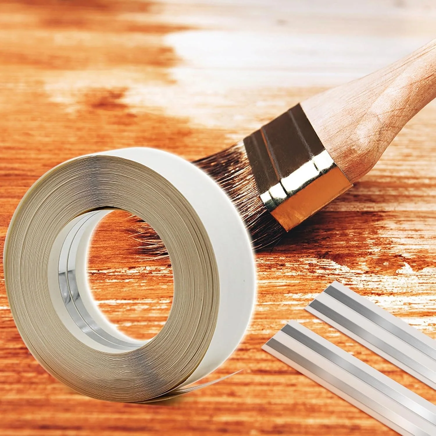 نوار گوشه فلزی تقویت شده برای دیوار خشک 5 سانتی متر در 30 متر، مهره تعمیر دیوار خشک برای گوشه های داخلی و خارجی، رفع ترک سه طرفه، نوار گوشه بادوام بدون چسب برای تعمیر حرفه ای دیوار