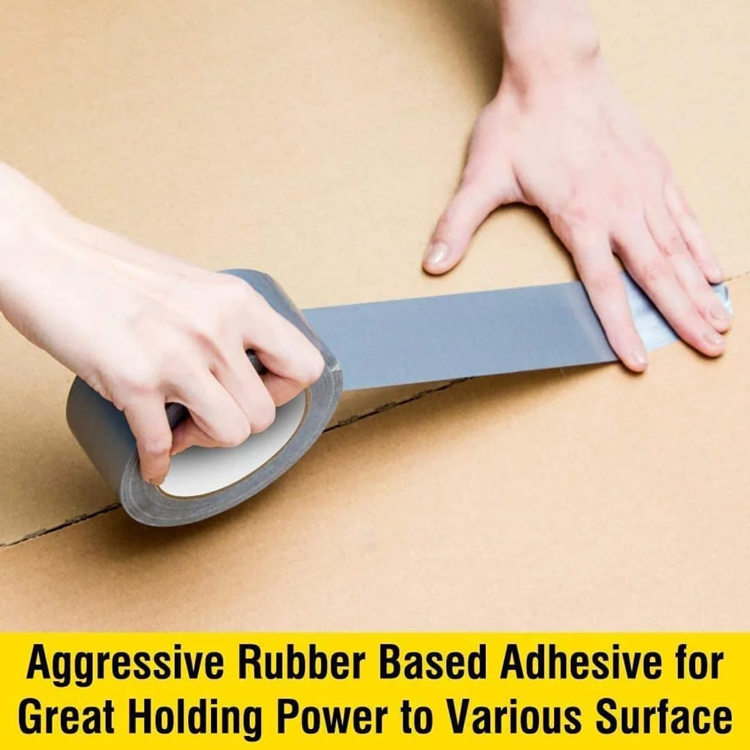 نوار چسب نقره ای ضد آب و مقاوم Red Dot Gift® بسته 4 عددی 48 میلی متر در 25 یارد، چسبندگی قوی، مناسب برای تعمیرات داخلی و خارجی، پاره شدن آسان با دست. نوار چسب نقره ای ضد آب و مقاوم Red Dot Gift® بسته 4 عددی 48 میلی متر در 25 یارد، چسبندگی قوی، مناسب برای تعمیرات داخلی و خارجی، پاره شدن آسان با دست.