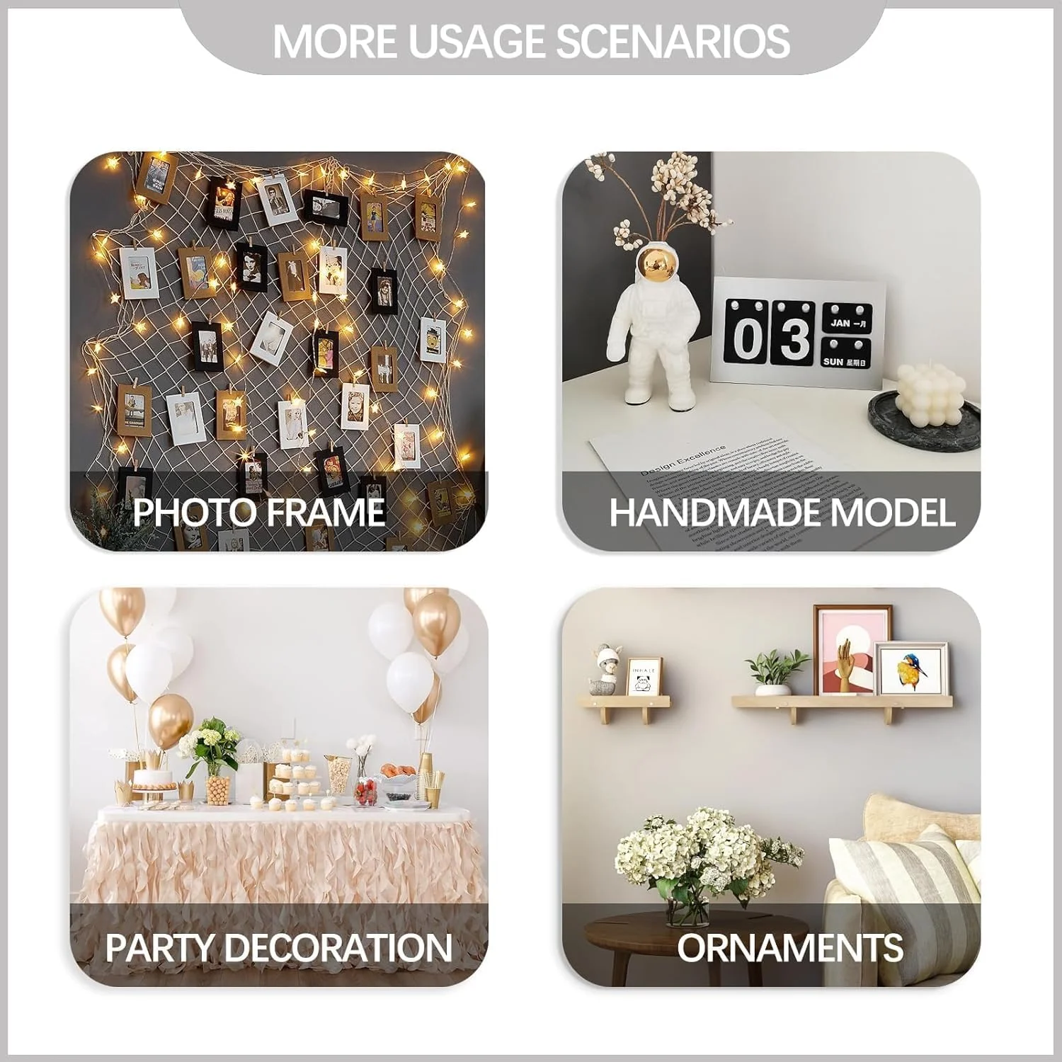 ۳۰۰ عدد چسب ژله ای شفاف موزه، چسب پوستر، چسب دو طرفه بدون اثر، نقاط چسبی برای صنایع دستی، بادکنک، تزئینات جشن