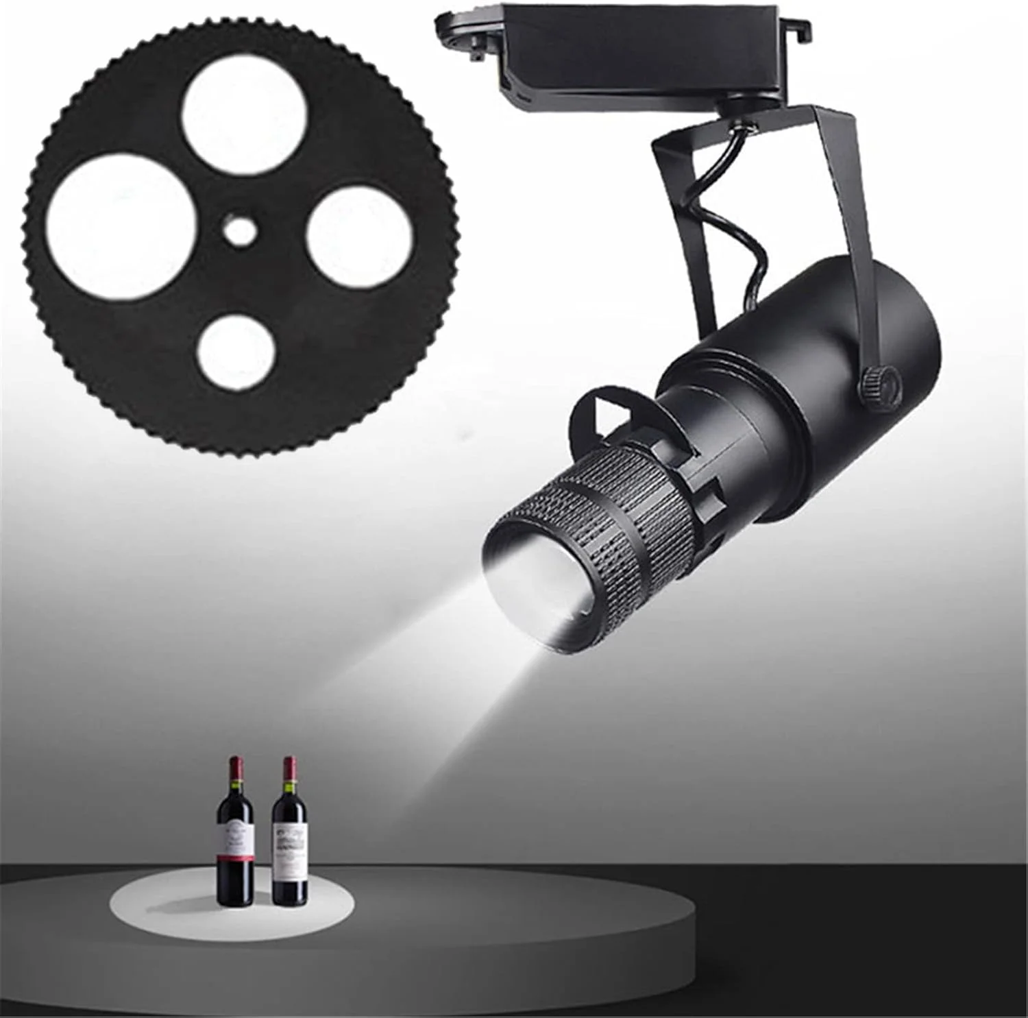 چراغ های ریلی پروژکتور، لوگوی ال ای دی متمرکز، چراغ های گوبو صنعتی، نورافکن های زوم صحنه تئاتر، برای شرکت، رستوران، فروشگاه، عروسی، 3000K چراغ های ریلی پروژکتور، لوگوی ال ای دی متمرکز، چراغ های گوبو صنعتی، نورافکن های زوم صحنه تئاتر، برای شرکت، رستوران، فروشگاه، عروسی، 3000K