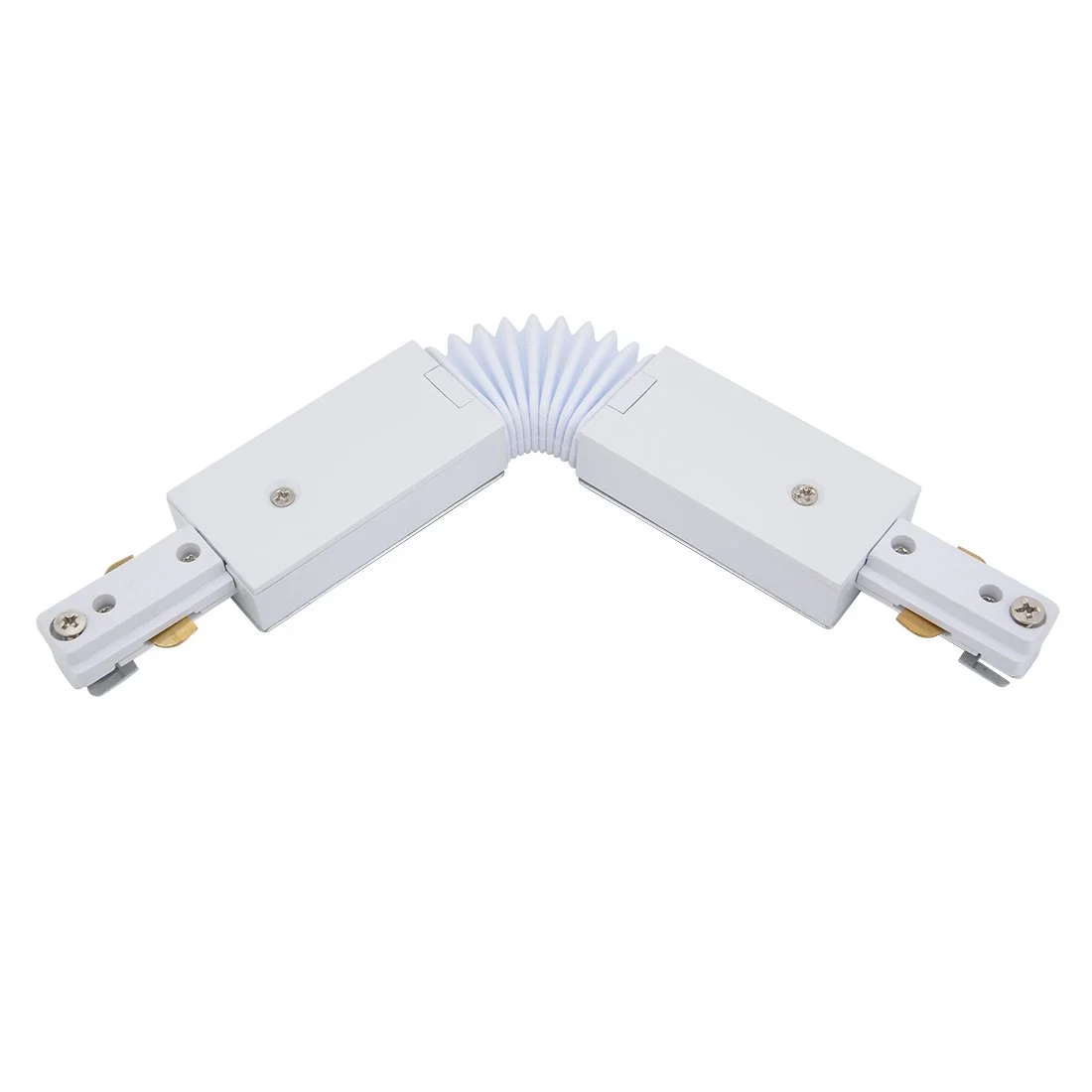 اتصال دهنده ریل چراغ های ریلی 3 سیمه، زاویه دار، انعطاف پذیر، نصب آسان، رنگ سفید اتصال دهنده ریل چراغ های ریلی 3 سیمه، زاویه دار، انعطاف پذیر، نصب آسان، رنگ سفید