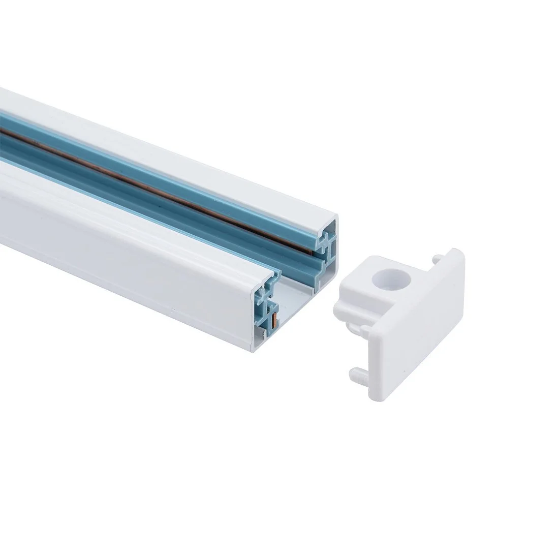 اتصال دهنده ریل چراغ روشنایی عایق دار 3 سیمه مناسب برای نصب چراغ های ریلی، رنگ سفید