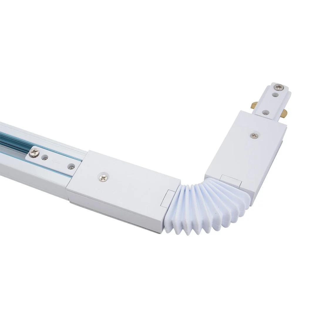 اتصال دهنده ریل چراغ های ریلی 3 سیمه، زاویه دار، انعطاف پذیر، نصب آسان، رنگ سفید