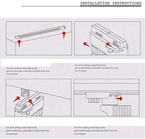 ریل چراغ LED مدل AUET، طول ۱ متر، بدنه سفید، تک عددی