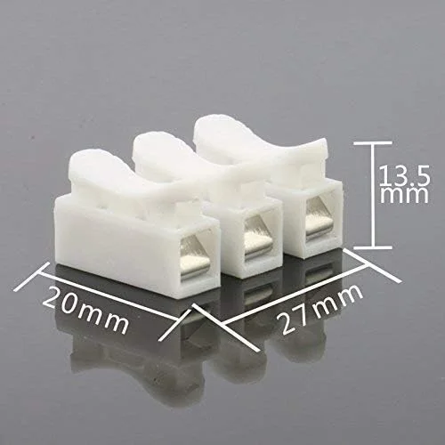 بسکتی 10 عددی کانکتور سریع 2P Ch2، ترمینال بلوک، کانکتور فنری سیم، اتصال سیم چراغ LED (3 کانال)