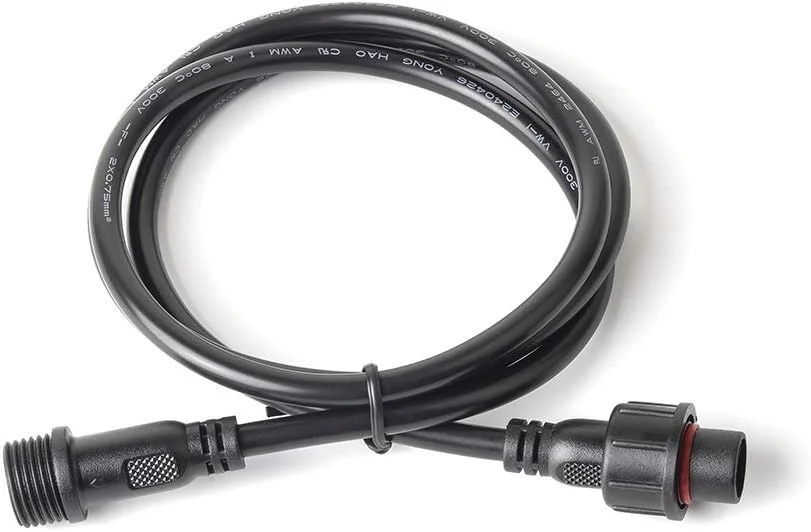 BTF-LIGHTING 5 عدد کابل افزایش طول 2 متری 5 پین 0.5mm²/22AWG IP65 با کانکتورهای نر و ماده در هر دو انتها برای نوارهای LED تک رنگ RGBW 4 در 1 5050 و غیره، مهره 22 میلی متری سایز بزرگ