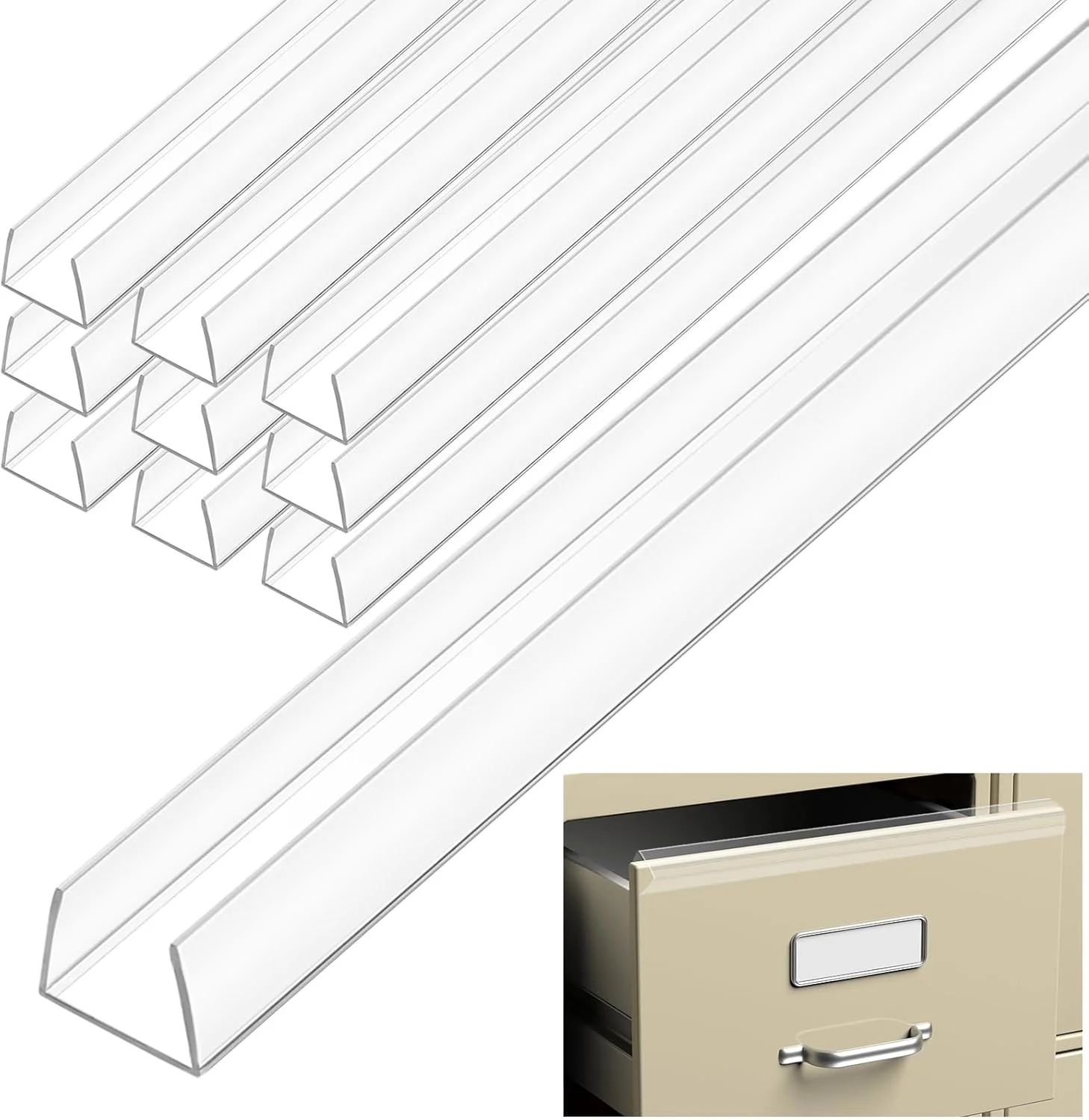 چانفول 24 عدد کانال PVC شفاف نگهدارنده نصب چراغ نواری، چراغ های تزئینی، پلاستیک PVC برای چراغ نئون فلکسی LED 9/16 اینچی، مناسب دیوار، فضای باز، طول 1 متر