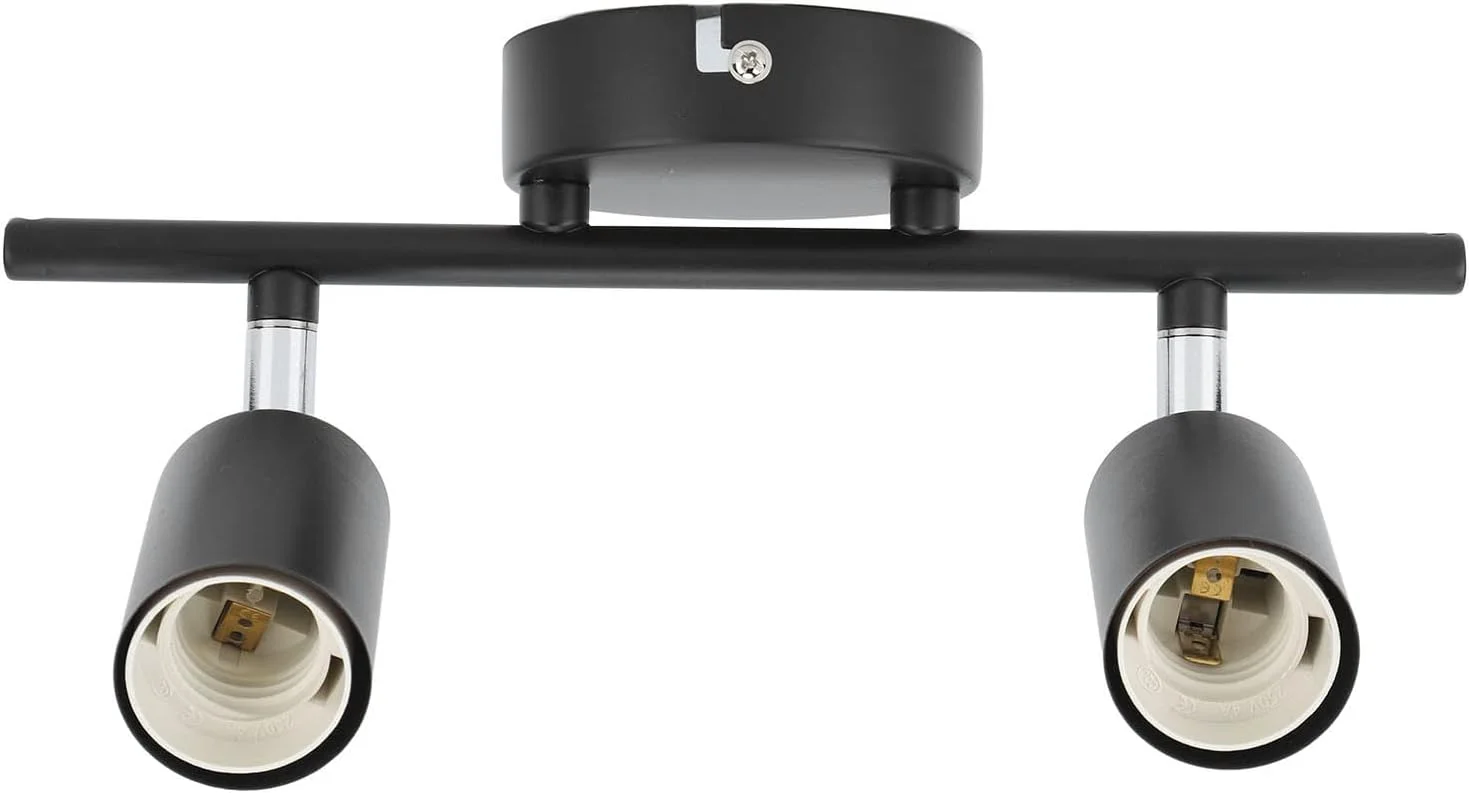 نگهدارنده چراغ ریلی سقفی، نگهدارنده چراغ ریلی سقفی فرورفته 2 چراغ برای لامپ E27