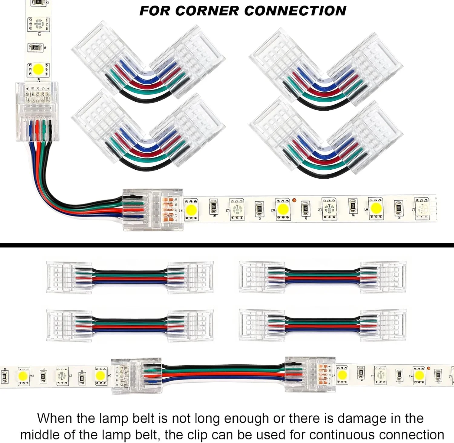 اتصال دهنده ال ای دی 5 پین 10 میلی متری برای چراغ های نواری 10 میلی متری، بسته 10 عددی اتصال دهنده نوار ال ای دی بدون لحیم، اتصالات نورپردازی مسیر شفاف، شامل کابل افزایش طول نوار نور ال ای دی 16.4 فوتی به همراه پیچ گوشتی اتصال دهنده ال ای دی 5 پین 10 میلی متری برای چراغ های نواری 10 میلی متری، بسته 10 عددی اتصال دهنده نوار ال ای دی بدون لحیم، اتصالات نورپردازی مسیر شفاف، شامل کابل افزایش طول نوار نور ال ای دی 16.4 فوتی به همراه پیچ گوشتی