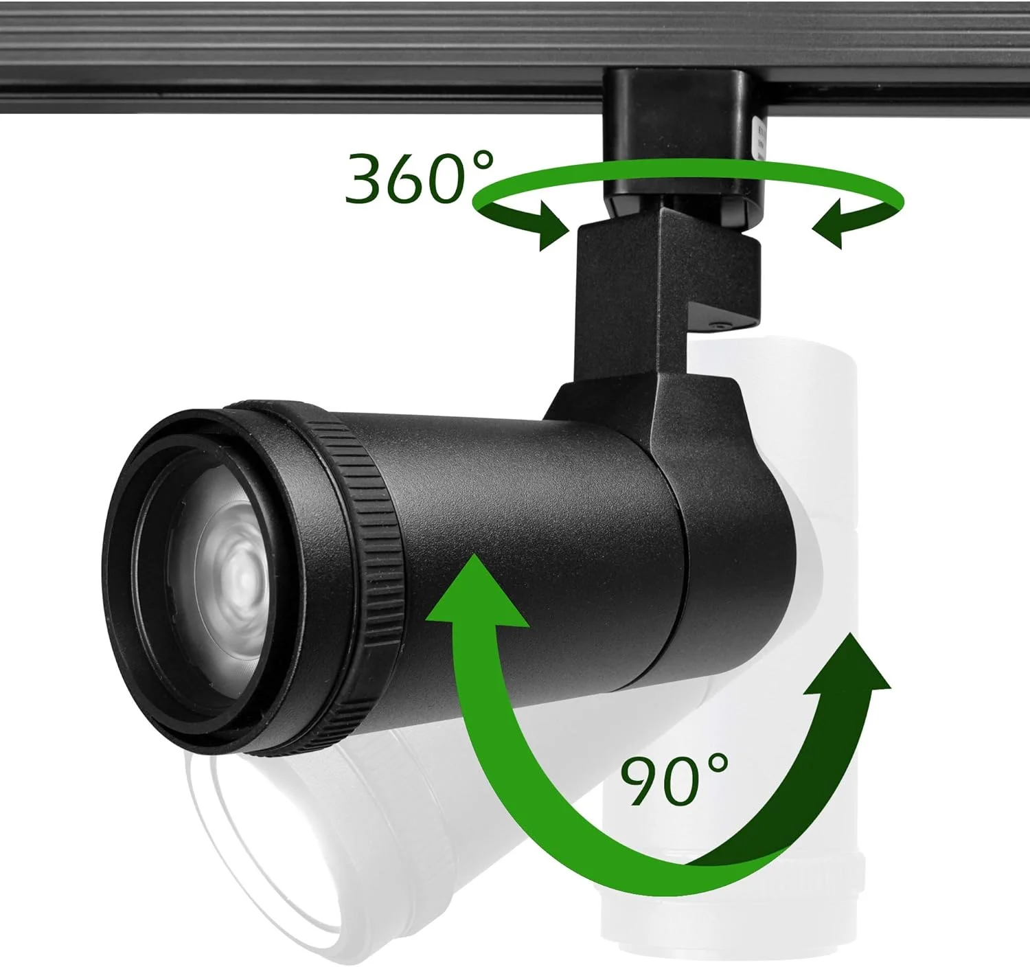 چراغ ریلی LED کوچک Cocoweb، رنگ سفید، با قابلیت تنظیم زوم، دیمر Traic، نورپردازی ریلی با کیفیت
