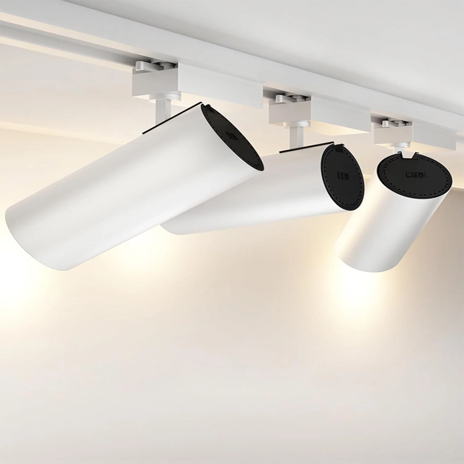 چراغ های ریلی LED دیمر پذیر، چراغ های ریلی با روشنایی بالا، نورافکن سقفی سفید سرد برای ریل های چراغ ریلی نوع H تک مداره تجاری