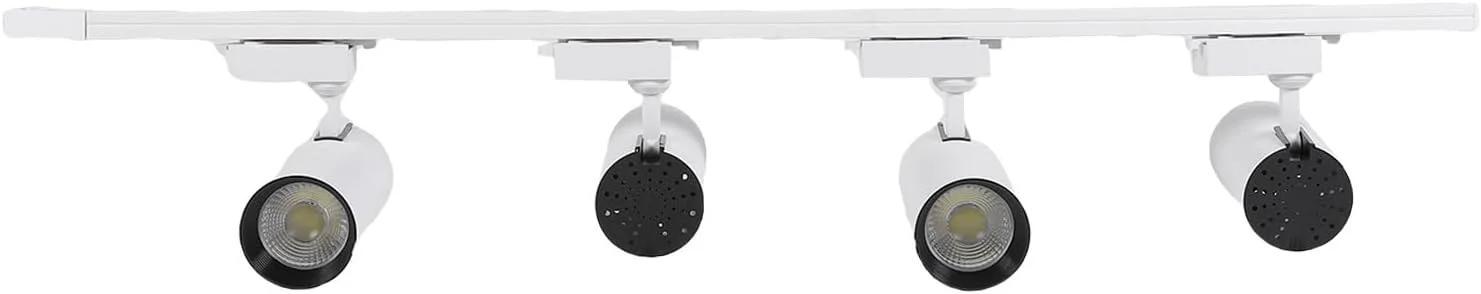چراغ ریلی 4 شعله کرایفوکت، چراغ سقفی مدرن 30 وات 6000K COB با قابلیت چرخش، مناسب آشپزخانه، اداره، کمد، استودیو، اتاق خواب، راهرو، قابل تنظیم