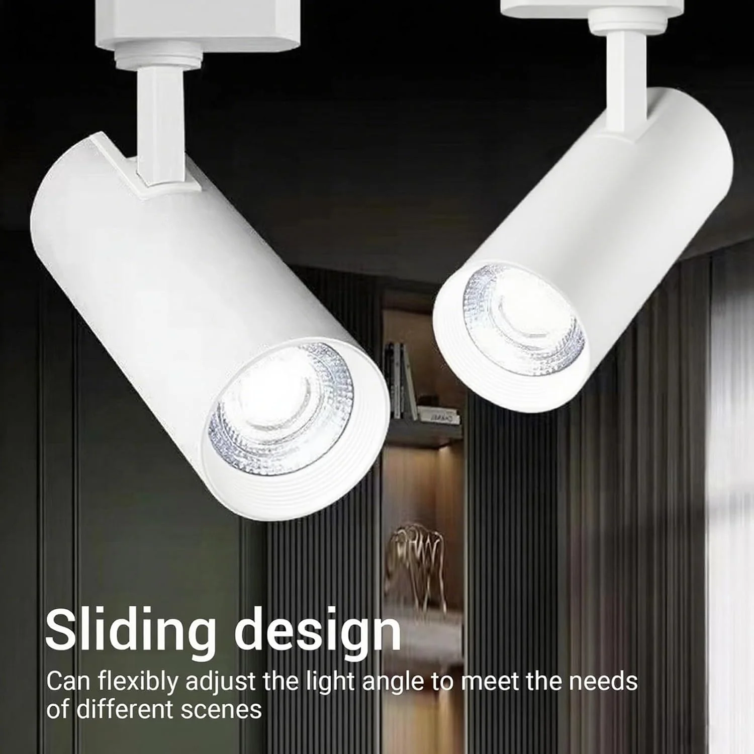 چراغ ریلی 4 شعله کرایفوکت، چراغ سقفی مدرن 30 وات 6000K COB با قابلیت چرخش، مناسب آشپزخانه، اداره، کمد، استودیو، اتاق خواب، راهرو، قابل تنظیم