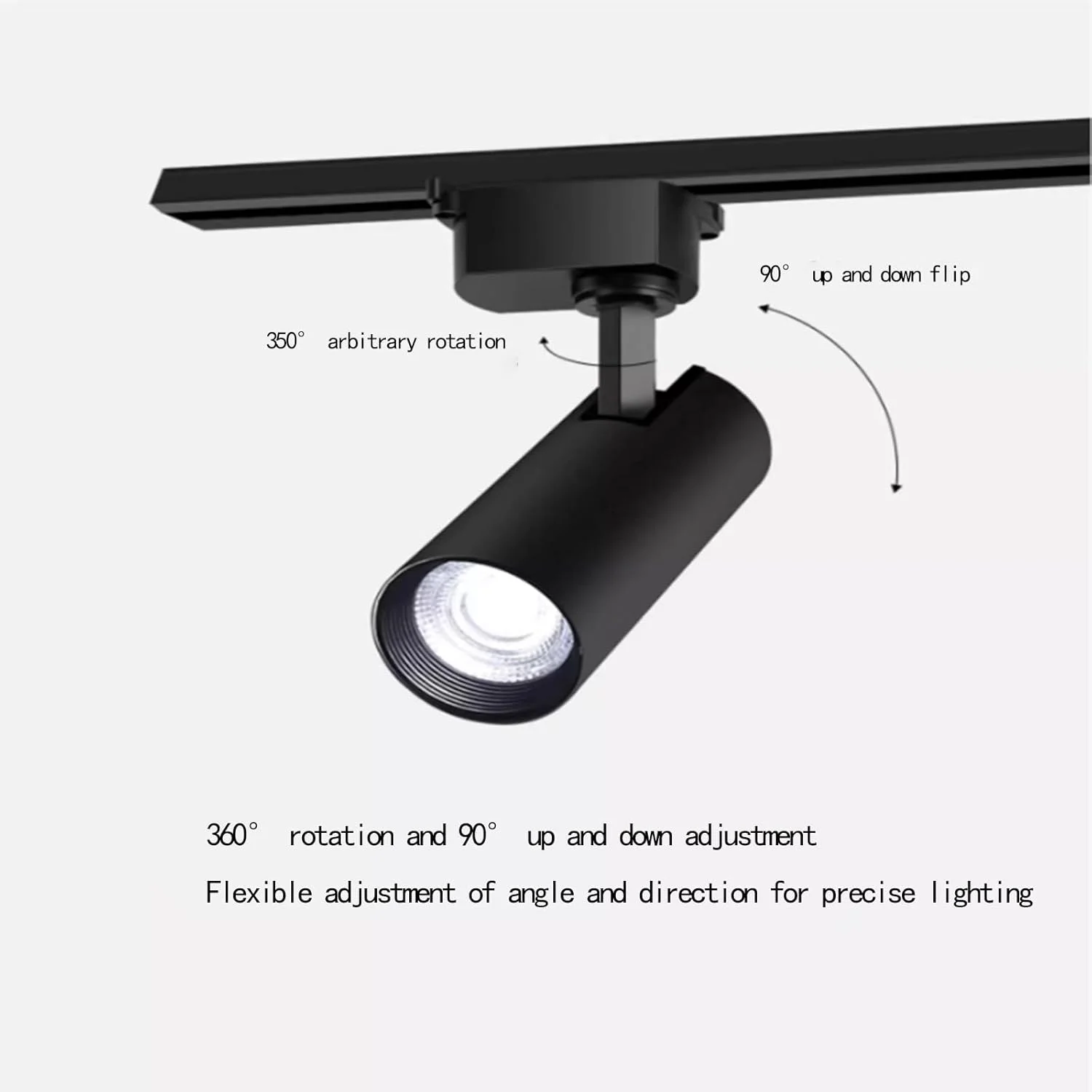 چراغ های ریلی LED دیمر پذیر، چراغ های ریلی با روشنایی بالا، نورافکن سقفی سفید سرد برای ریل های چراغ ریلی نوع H تک مداره تجاری