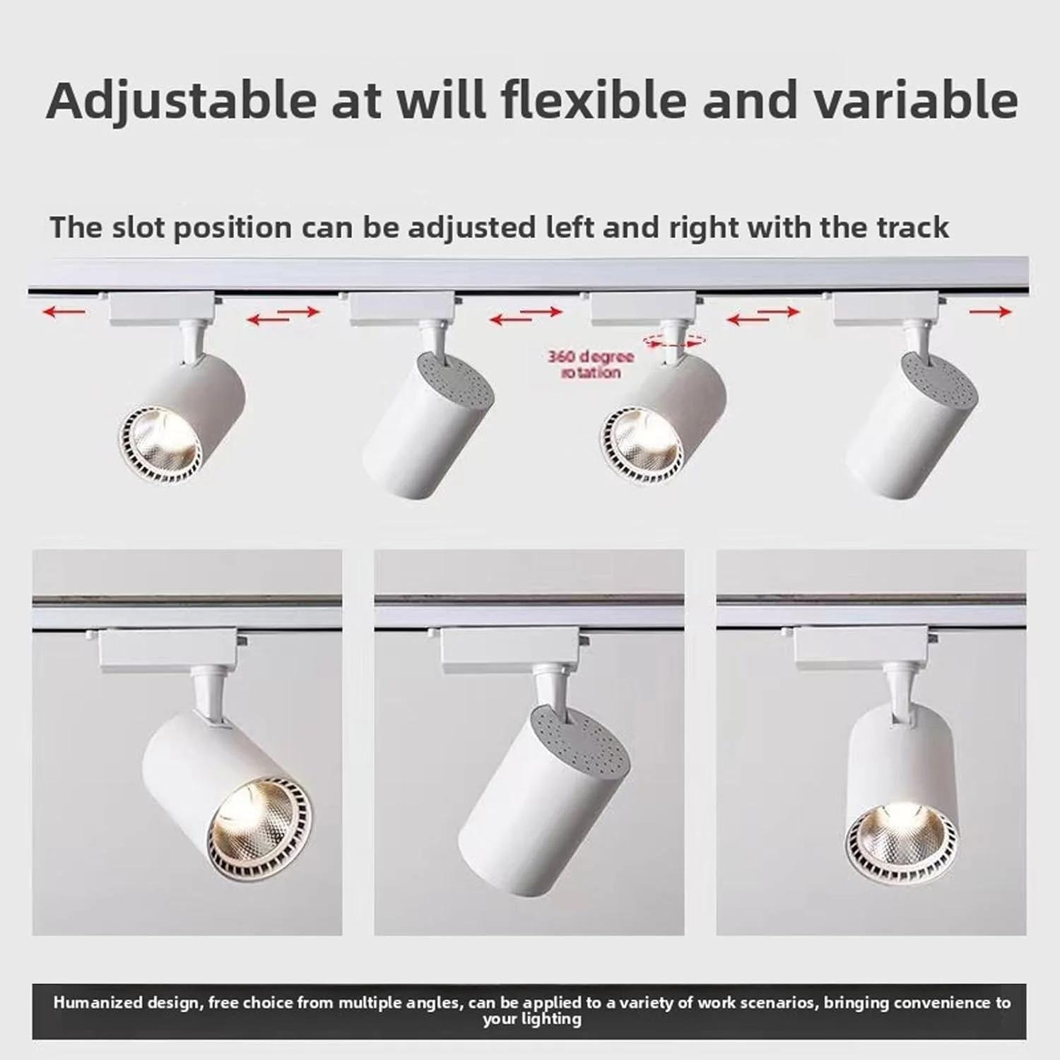 چراغ ریلی LED مدل Dpofirs با 4 نور، چراغ سقفی با زاویه قابل تنظیم، 30 وات 6000K، مناسب برای آشپزخانه، اتاق نشیمن، اتاق خواب