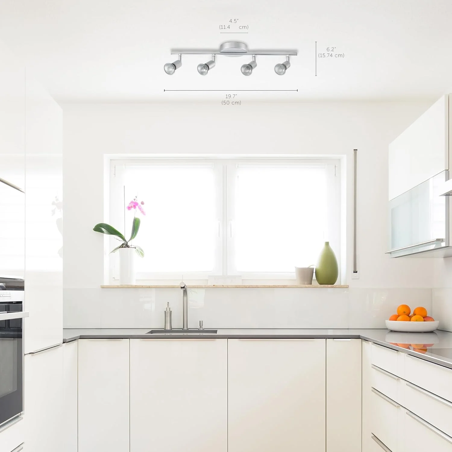 چراغ ریلی 4 شاخه گلوب الکتریک Payton، نقره ای مات، 58932