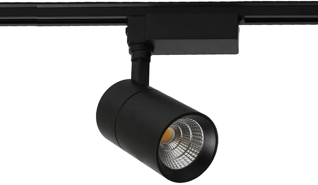 چراغ ریلی ال ای دی فورماست (10 وات، بسته 2 عددی)، چراغ سقفی داخلی، قابل تنظیم، آلومینیومی، چراغ نقطه ای چرخشی 360 درجه برای اتاق نشیمن/فروشگاه/گالری/مرکز خرید/نمایشگاه