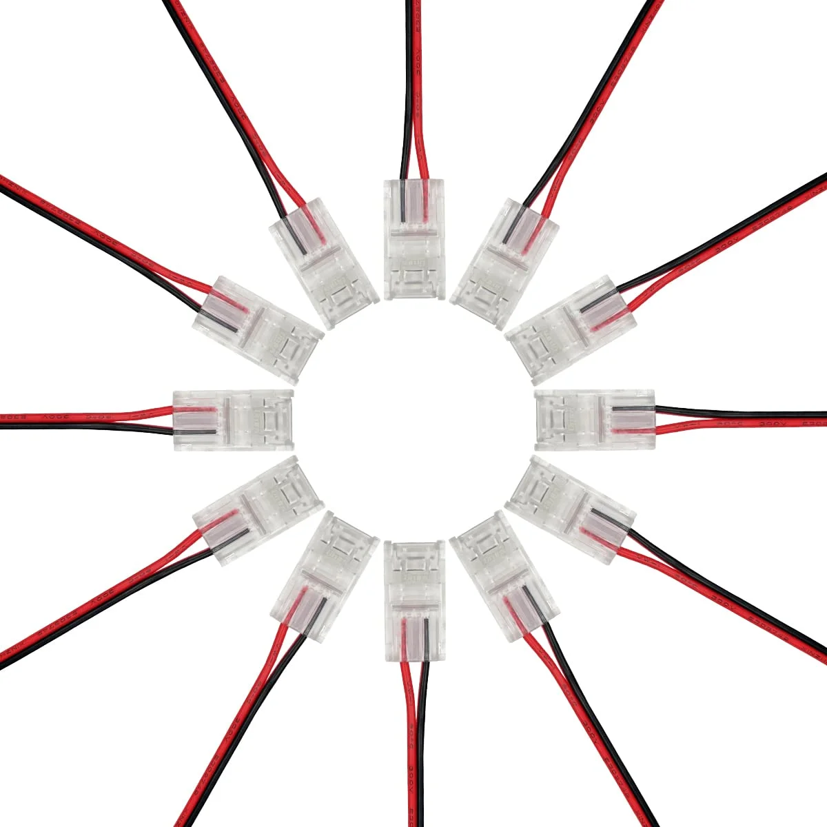 اتصالات چراغ نواری ال ای دی 8 میلیمتری COB، 2 پین همراه با سیم، کیت گیره شفاف، آداپتور بدون لحیم، اتصال توسعه ترمینال برای نوار ال ای دی انعطاف پذیر سفید/گرم 12 ولت 24 ولت (مجموعا 12 عدد) اتصالات چراغ نواری ال ای دی 8 میلیمتری COB، 2 پین همراه با سیم، کیت گیره شفاف، آداپتور بدون لحیم، اتصال توسعه ترمینال برای نوار ال ای دی انعطاف پذیر سفید/گرم 12 ولت 24 ولت (مجموعا 12 عدد)