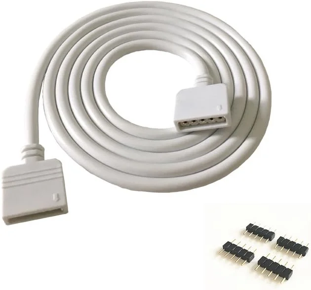 کابل افزایش طول 5 متری 5 رنگ RGBW، سیم رابط نوار LED 5 پین برای نوار چراغ LED SMD 5050 3528 2835 RGBW کابل افزایش طول 5 متری 5 رنگ RGBW، سیم رابط نوار LED 5 پین برای نوار چراغ LED SMD 5050 3528 2835 RGBW